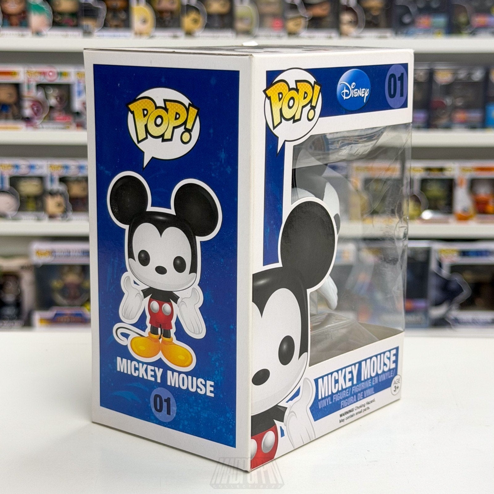 Funko Pop Disney Mickey Mouse Blue Logo Original 01 Mascot Walt Toy Vinyl Figure