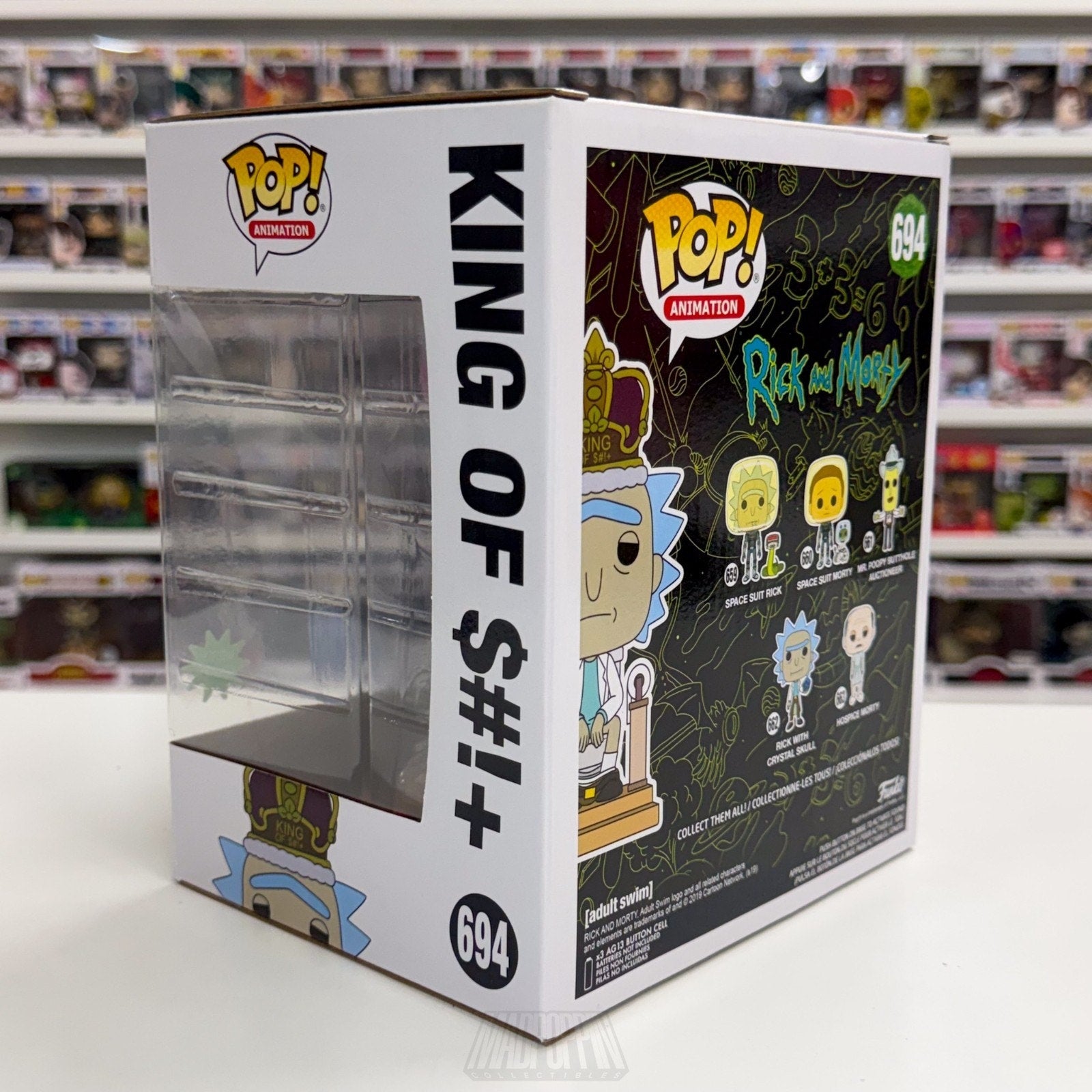 Funko Pop Animation Rick & Morty King of $#!+ w/Sound 694 Sci-Fi Vinyl Figure