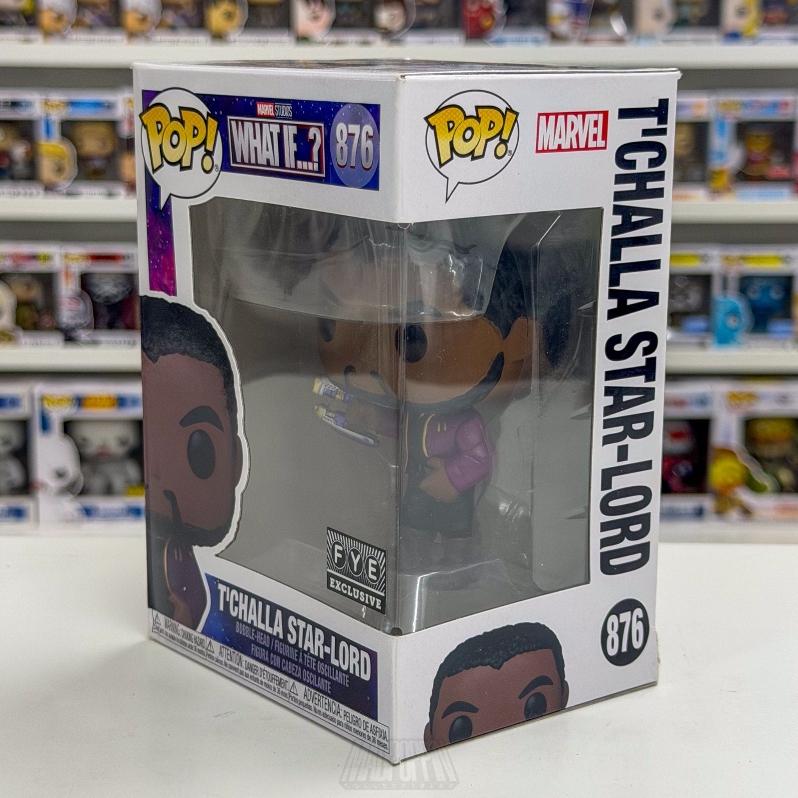 Funko Pop Marvel What If T'Challa Star-Lord FYE 876 Ravagers Wakanda Toy Figure