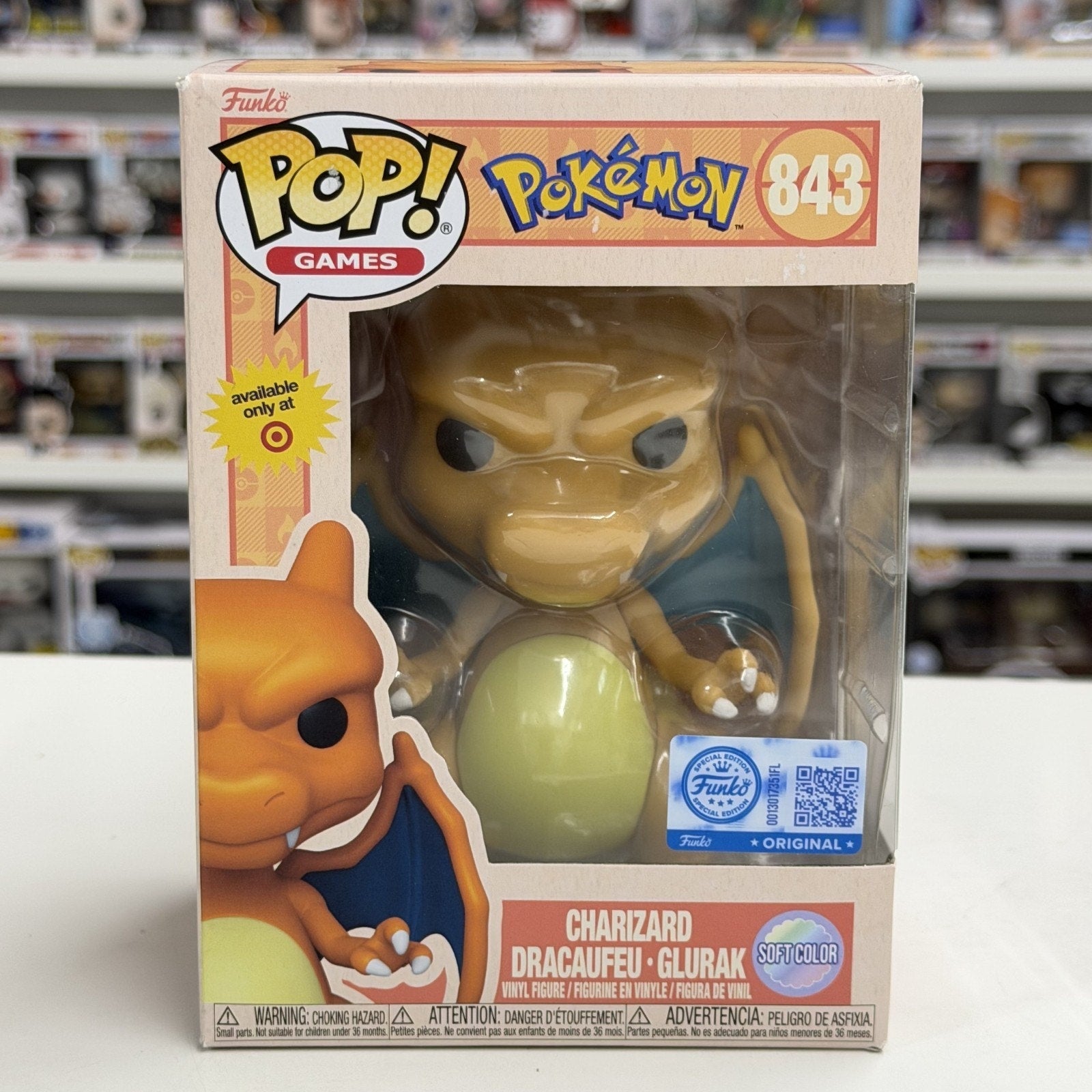 Funko Pop Games Pokemon Charizard Soft Color Target 843 TCG Toy Vinyl Figure