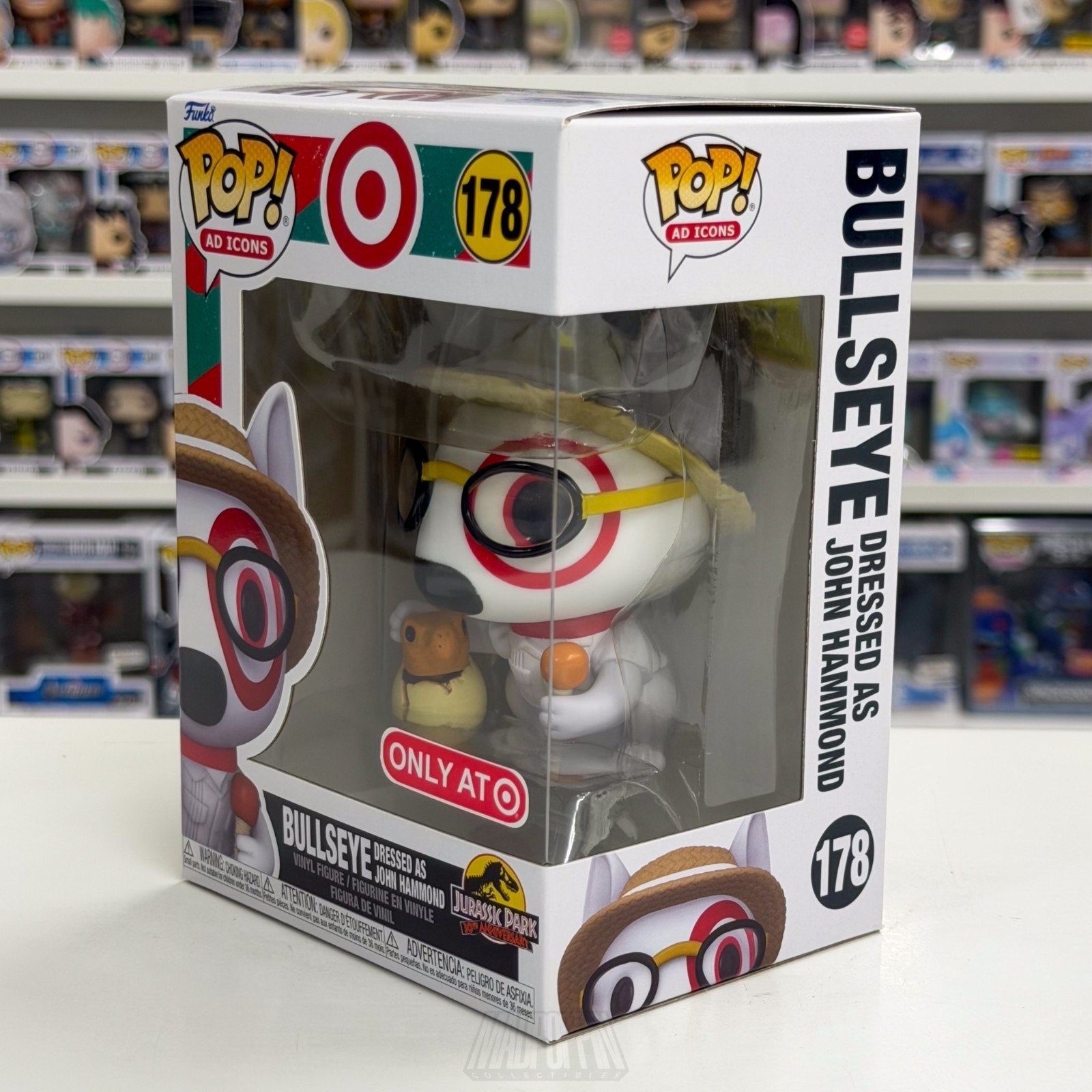 Funko Pop Ad Icons Bullseye John Hammond Target 178 Jurassic Park Vinyl Figure