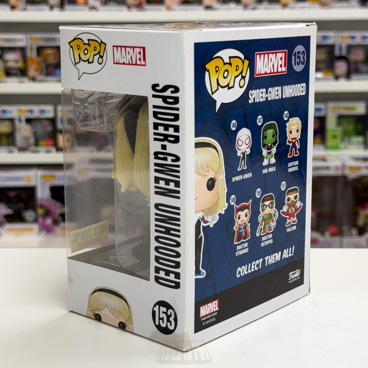 Funko Pop Marvel Spider-Gwen Unhooded Hot Topic 153 Spider-Woman Vinyl Figure