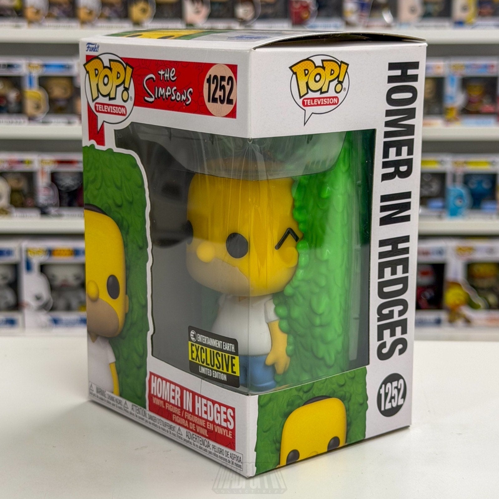 Funko Pop TV The Simpsons Homer in Hedges Entertainment Earth 1252 Vinyl Figure