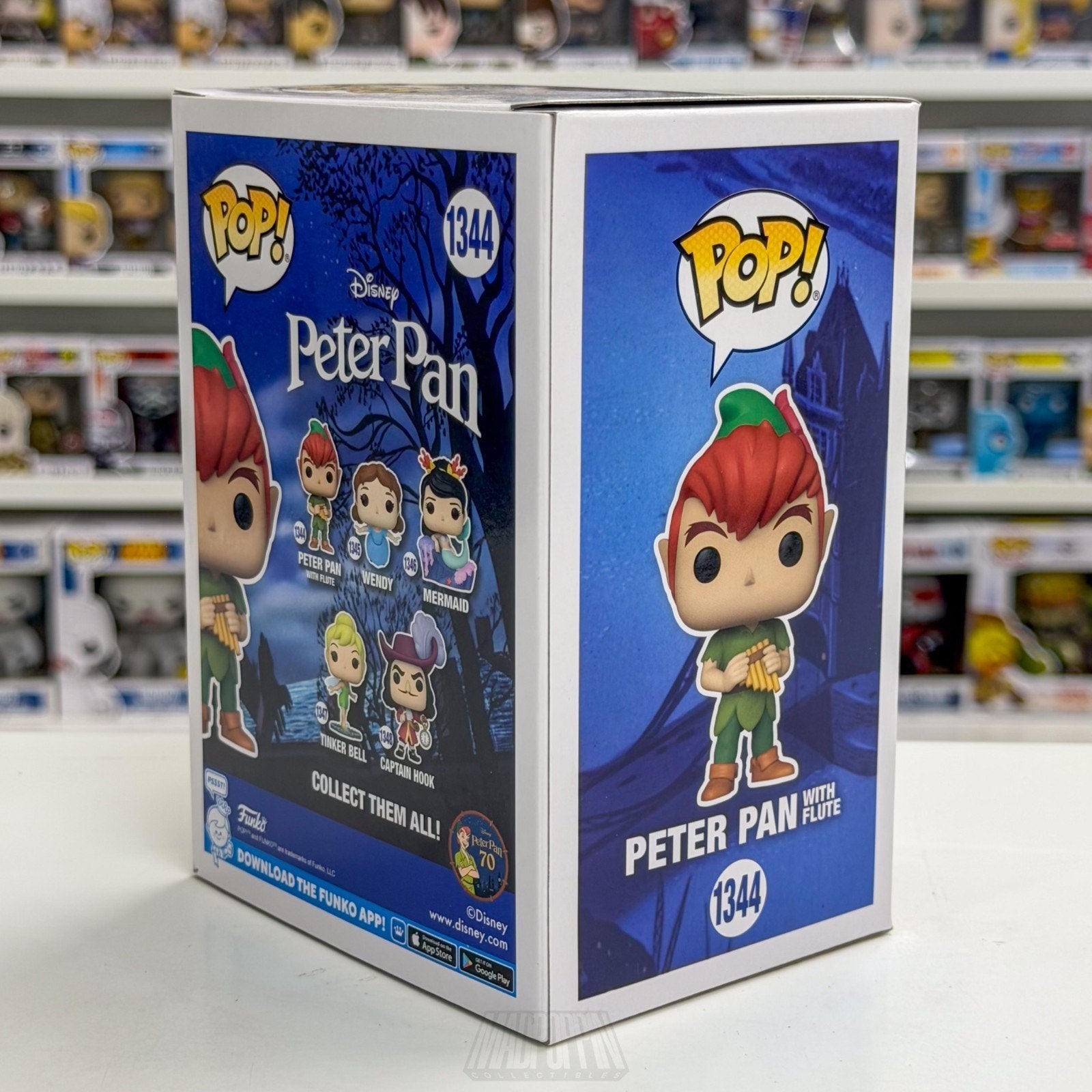 Funko Pop Disney Peter Pan w/Flute 1344 Never Land Pirates Fantasy Vinyl Figure