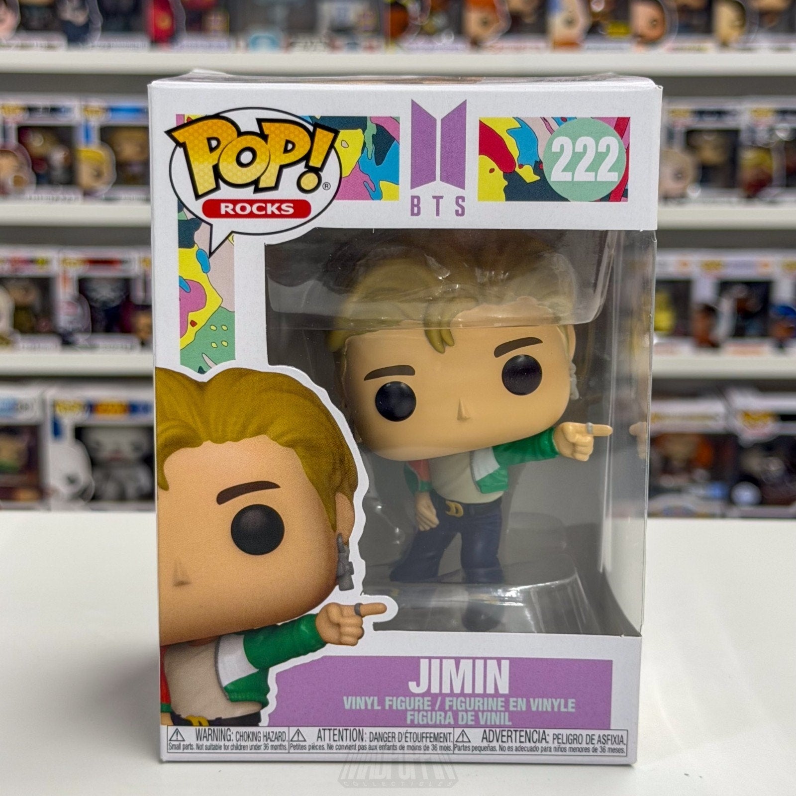 Funko Pop Rocks BTS Dynamite Jimin 222 Boy Band Korean K-Pop Toy Vinyl Figure