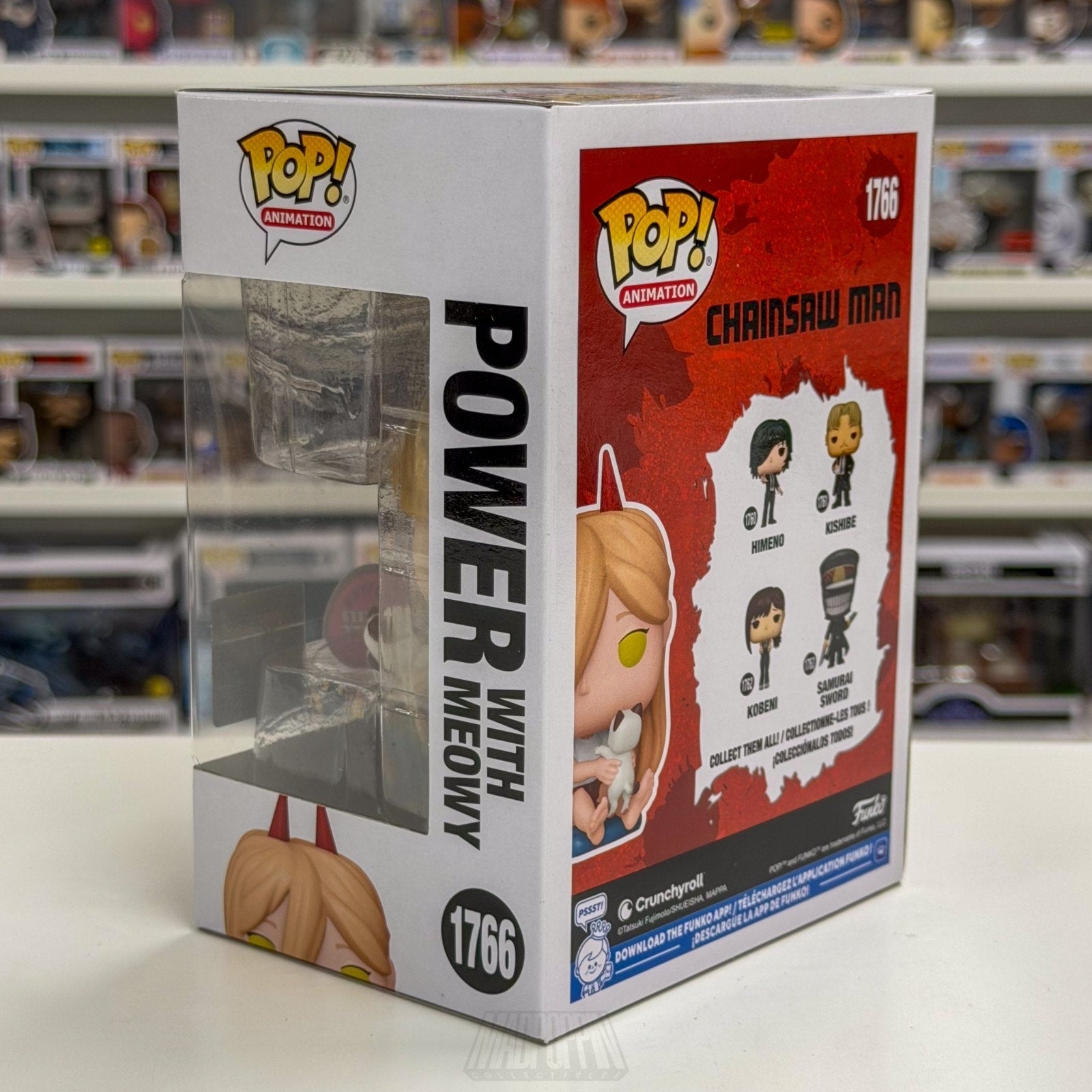 Funko Pop Anime Chainsaw Man Power w/Meowy Chalice Flocked Chase 1766 Toy Figure