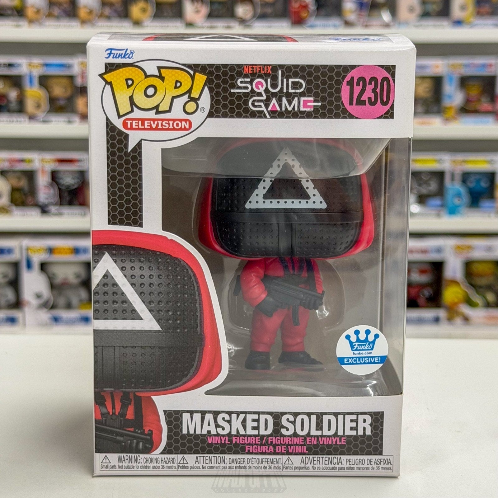 Funko Pop TV Netflix Squid Game Masked Soldier Machine Gun 1230 Toy Vinyl Figure