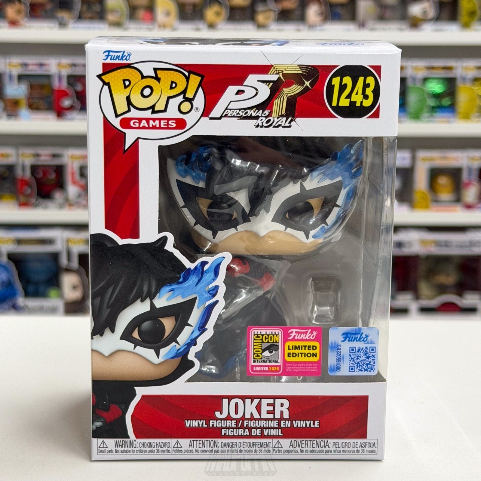 Funko Pop Games Persona 5 Royal Joker 1243 SDCC 2026 Vinyl Figure CON STICKER