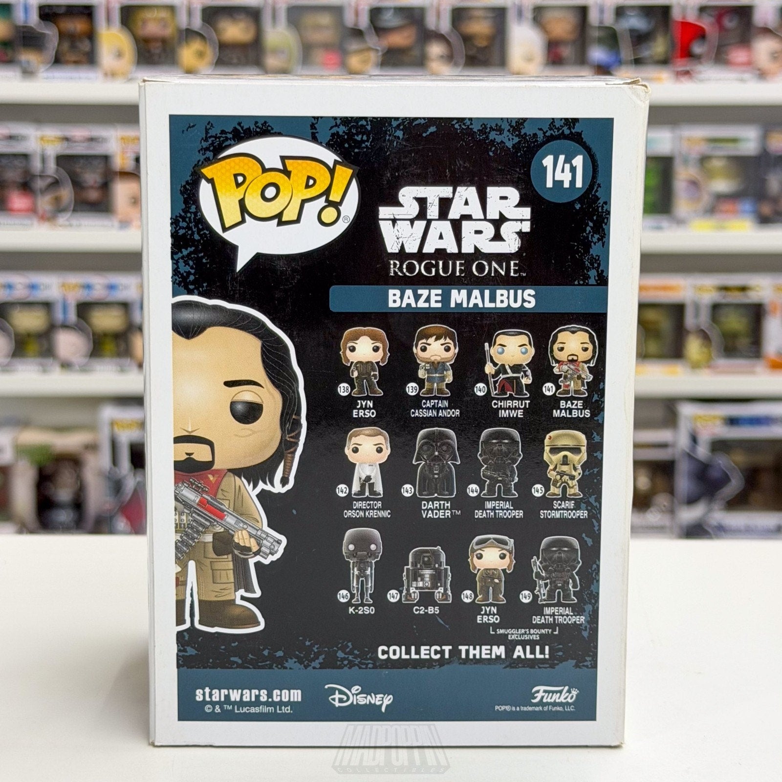 Funko Pop Star Wars Rouge One Baze Malbus 141 Guardians of Whills Vinyl Figure