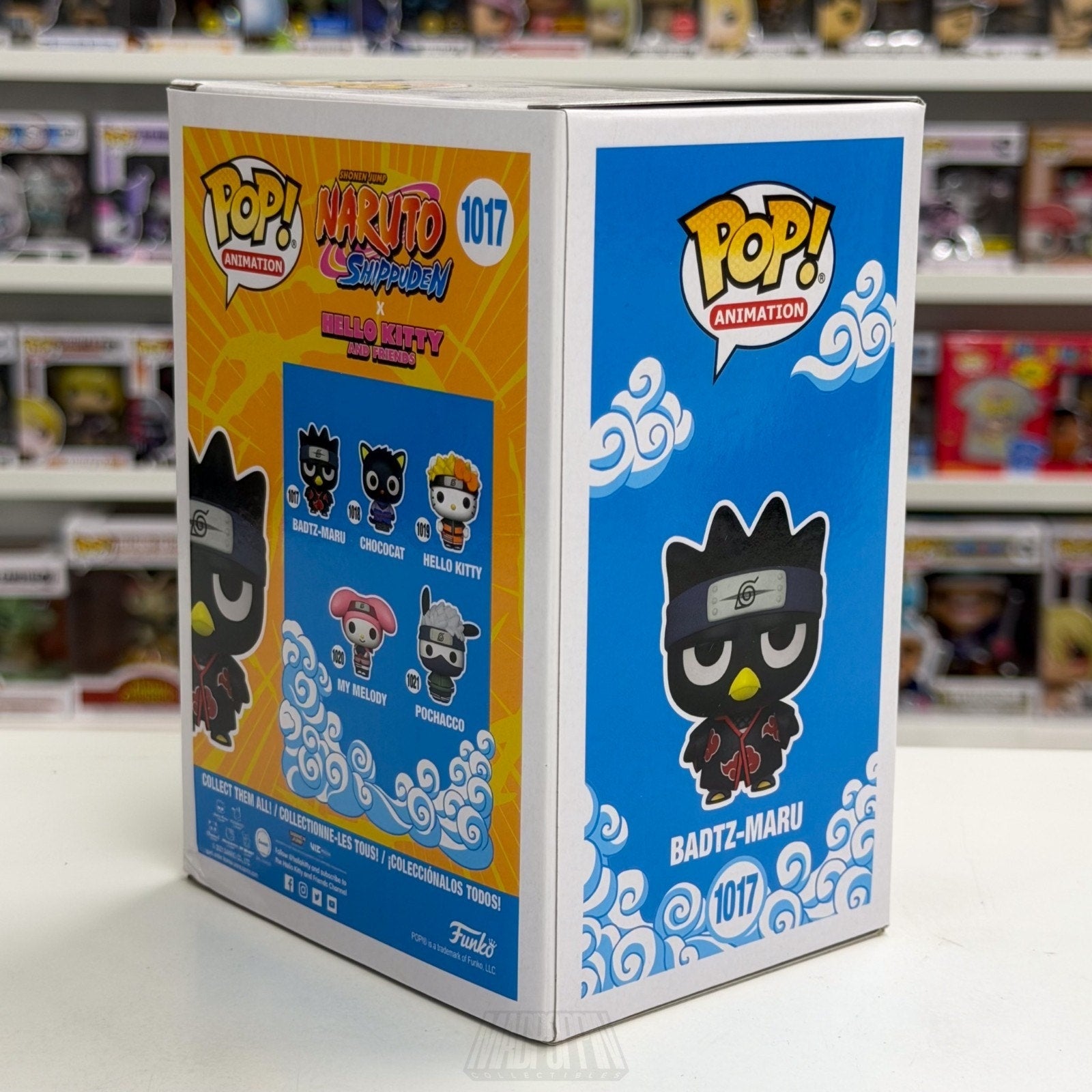 Funko Pop Anime Naruto x Hello Kitty Badtz-Maru 1017 Sanrio Penguin Toy Figure