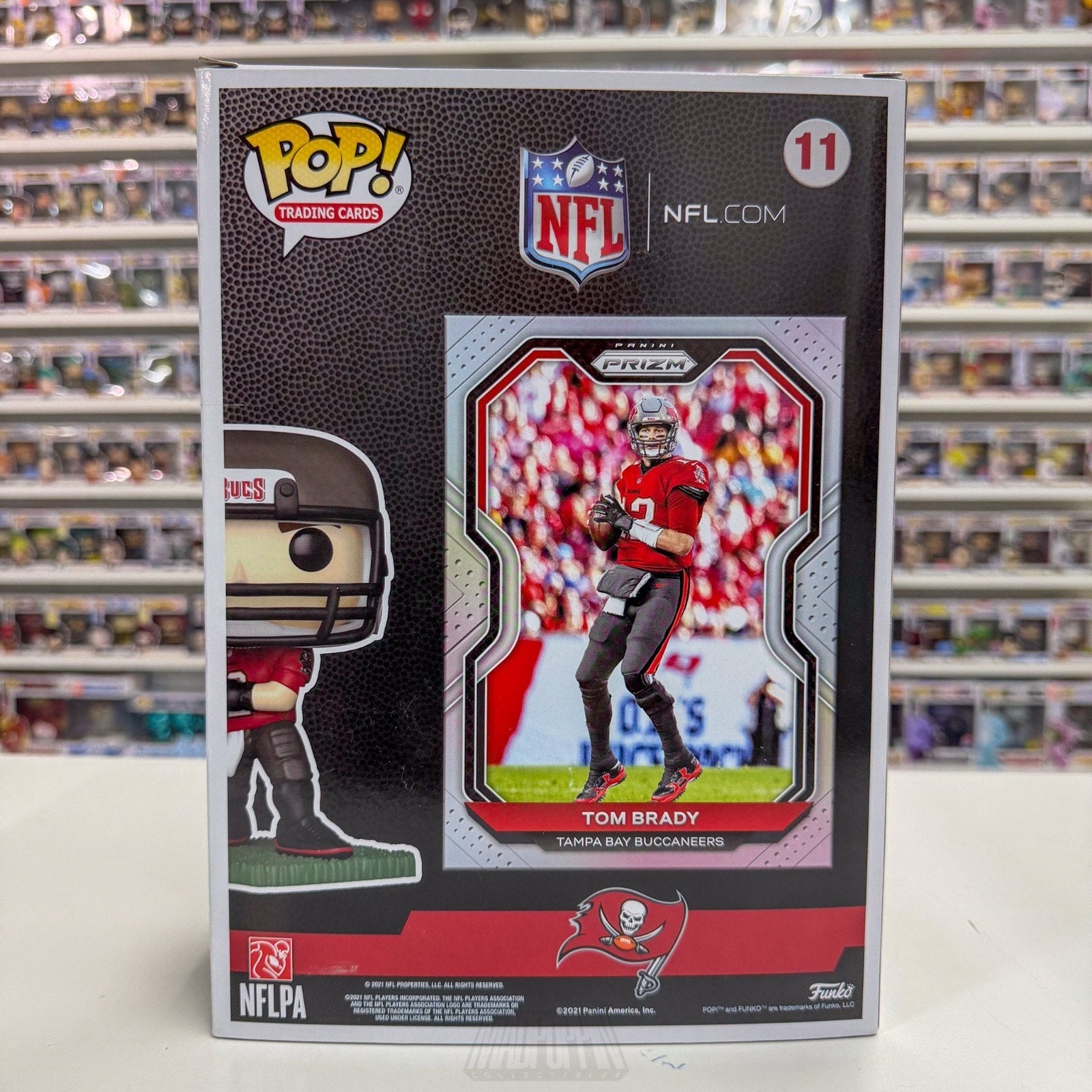 Funko Pop NLF Football Tampa Bay Bucs Tom Brady 11 Panini Prizm Toy Vinyl Figure