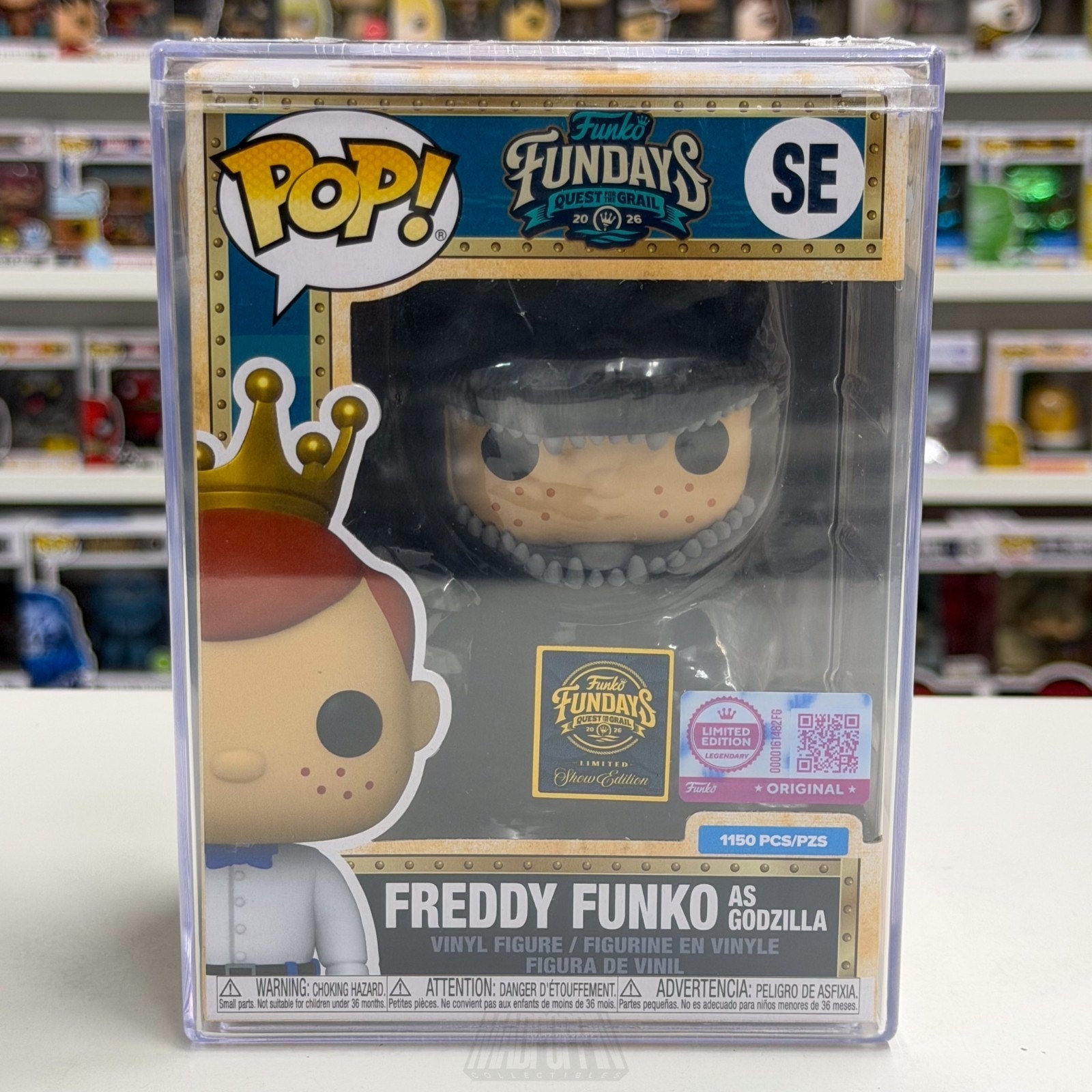 Funko Pop Fundays Freddy as Godzilla SE Quest Grail SDCC 2026 Toy CON