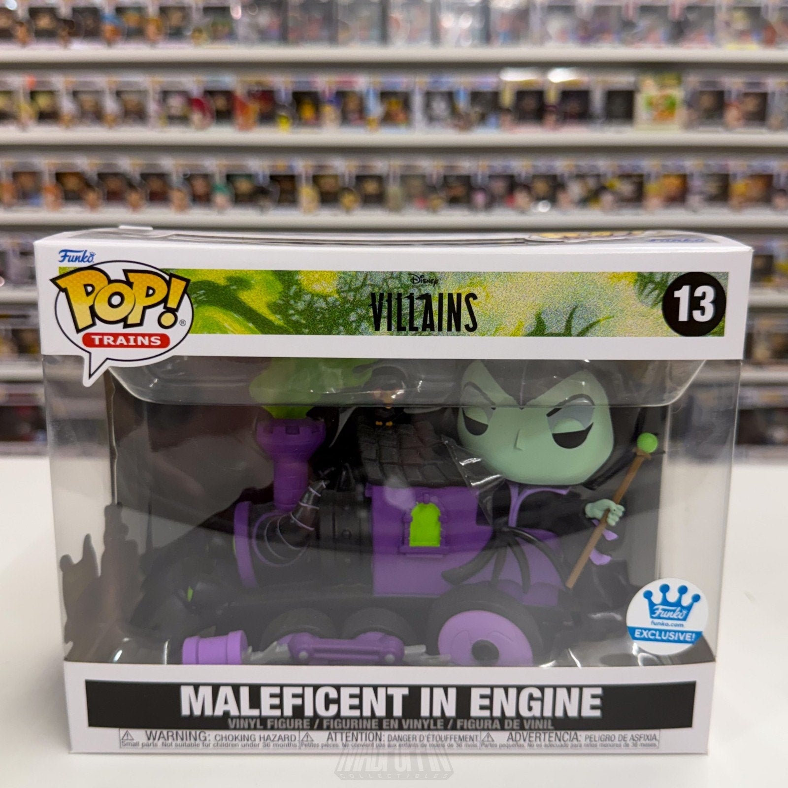 Funko Pop Trains Disney Villains Maleficent in Engine 13 Sleeping Beauty Figure