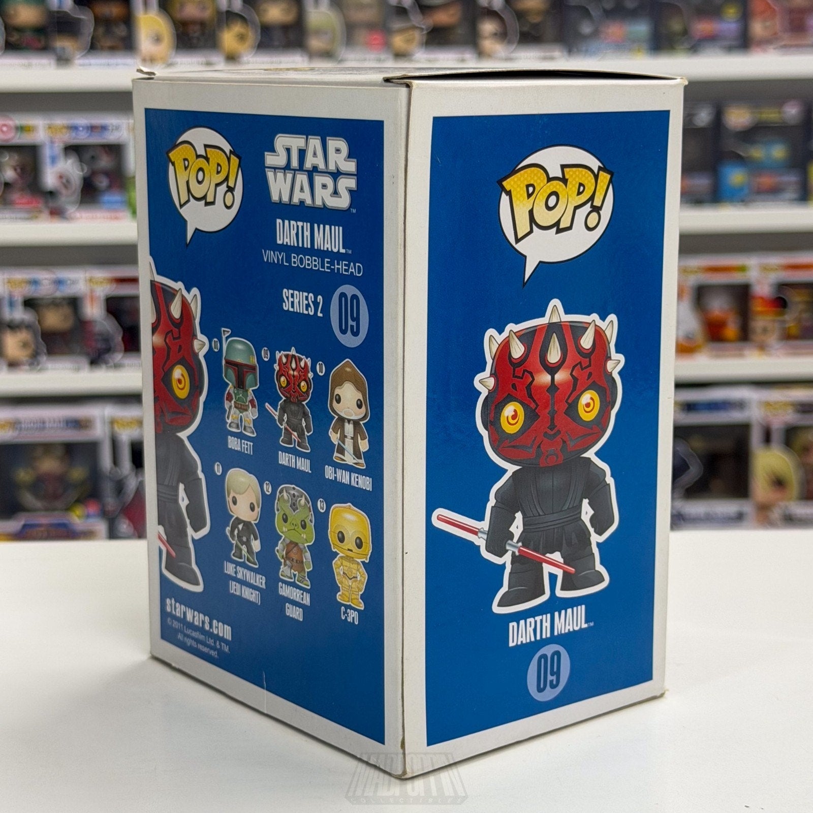 Funko Pop Star Wars Darth Maul Original Blue Box Large Font 09 Sith Vinyl Figure
