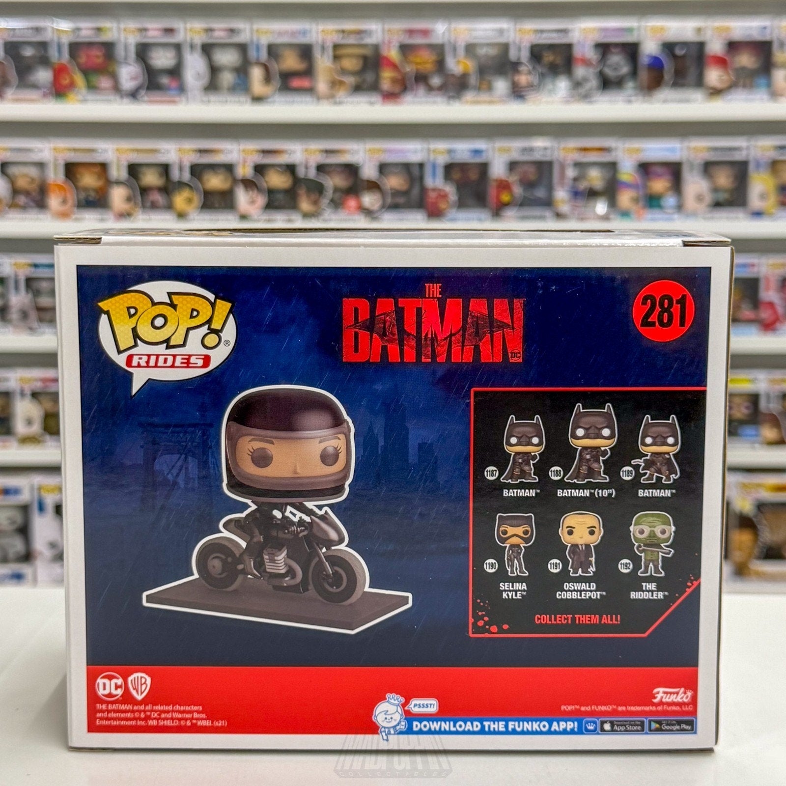 Funko Pop Rides DC Movie Batman Selina Kyle On Motorcycle 281 Catwoman Figure