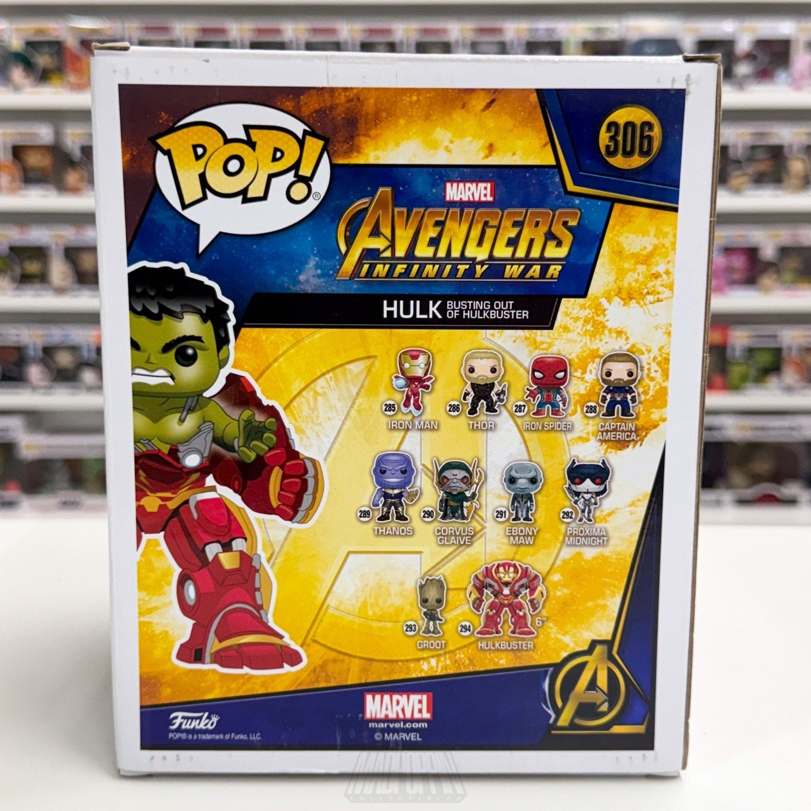 Funko Pop Marvel Avengers Infinity War Hulkbuster GameStop 306 Vinyl 6" Figure
