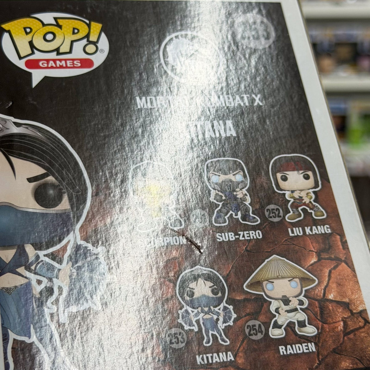 Funko Pop Games Mortal Kombat X Princess Kitana 253 Fighting Toy Vinyl Figure
