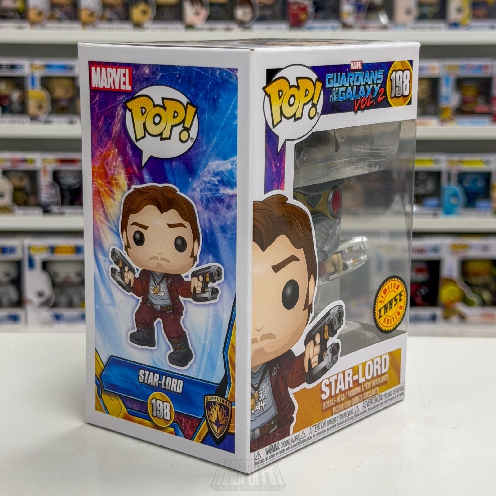 Funko Pop Marvel GOTG Vol 2 Star-Lord Peter Quill Masked Chase 198 Vinyl Figure