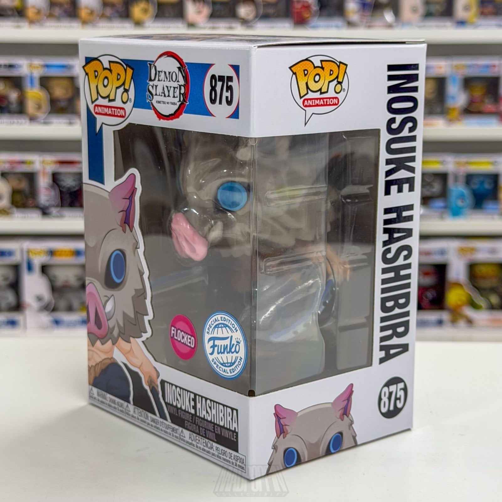 Funko Pop Anime Demon Slayer Inosuke Hashibira Flocked Special Edition 875 Vinyl