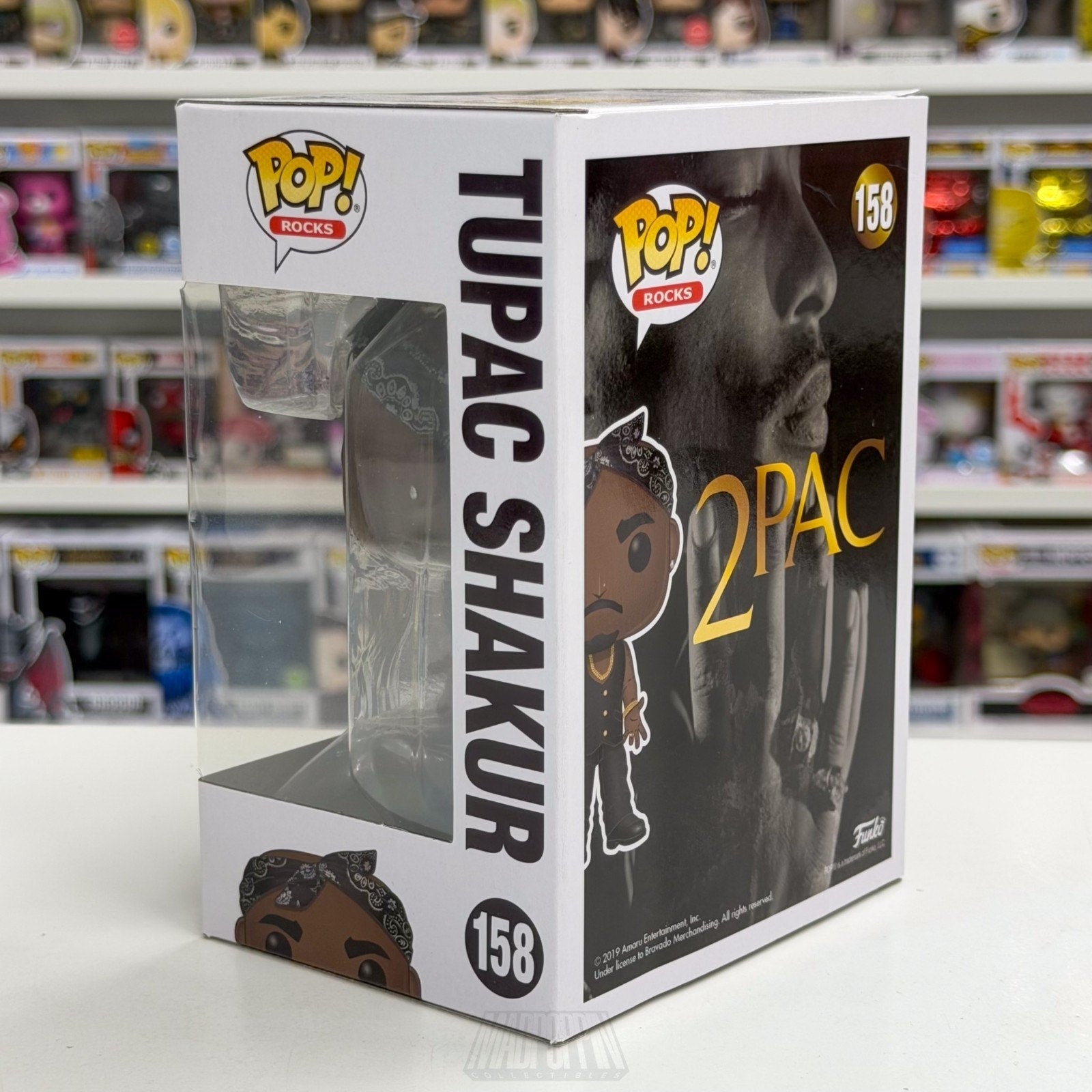 Funko Pop Rocks 2Pac Tupac Shakur Black Vest 158 Gangsta Rap Toy Vinyl Figure