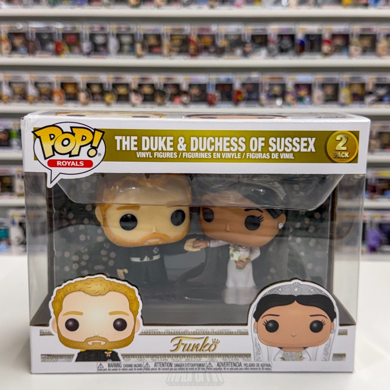 Funko Pop Royals Duke Duchess of Sussex Prince Harry Meghan Markle 2 Pack Figure
