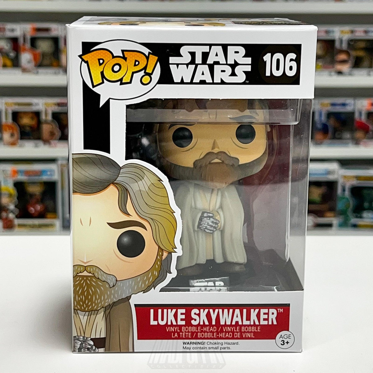 Funko Pop Star Wars Luke Skywalker Beard 106 Jedi Vinyl Bobble-Head Figure Toy