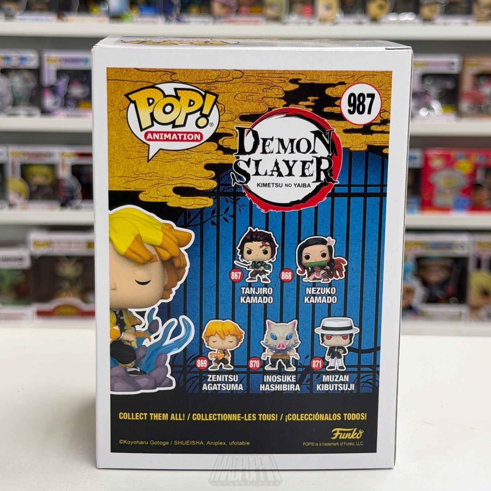 Funko Pop Anime Demon Slayer Zenitsu Agatsuma Funimation 987 Manga Vinyl Figure
