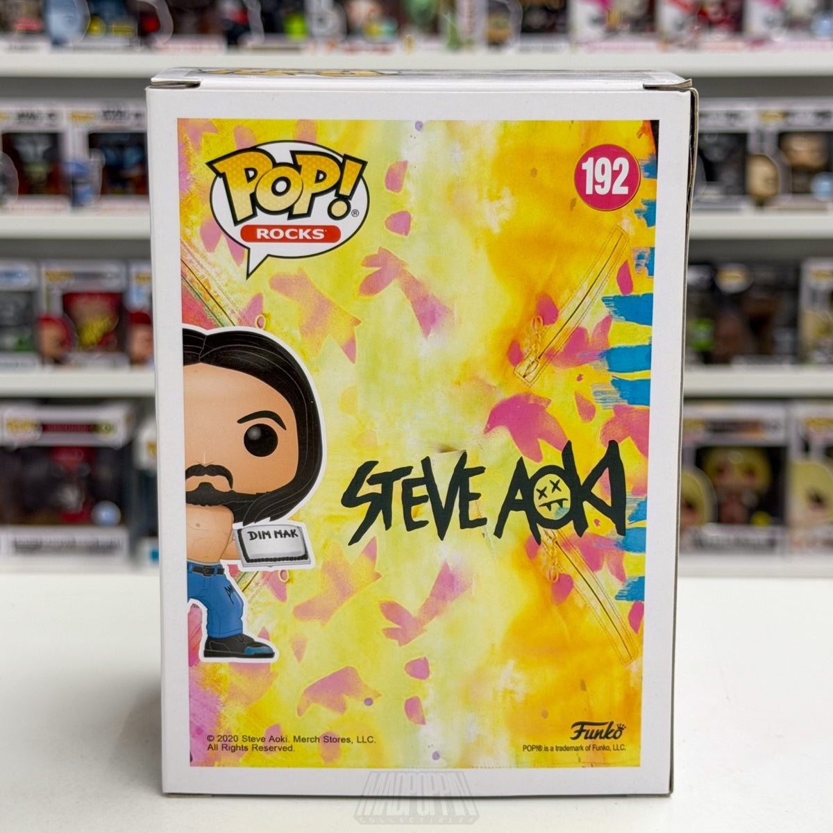Funko Pop Rocks Steve Aoki Dim Mak Cake 192 Music DJ EDM House Toy Vinyl Figure