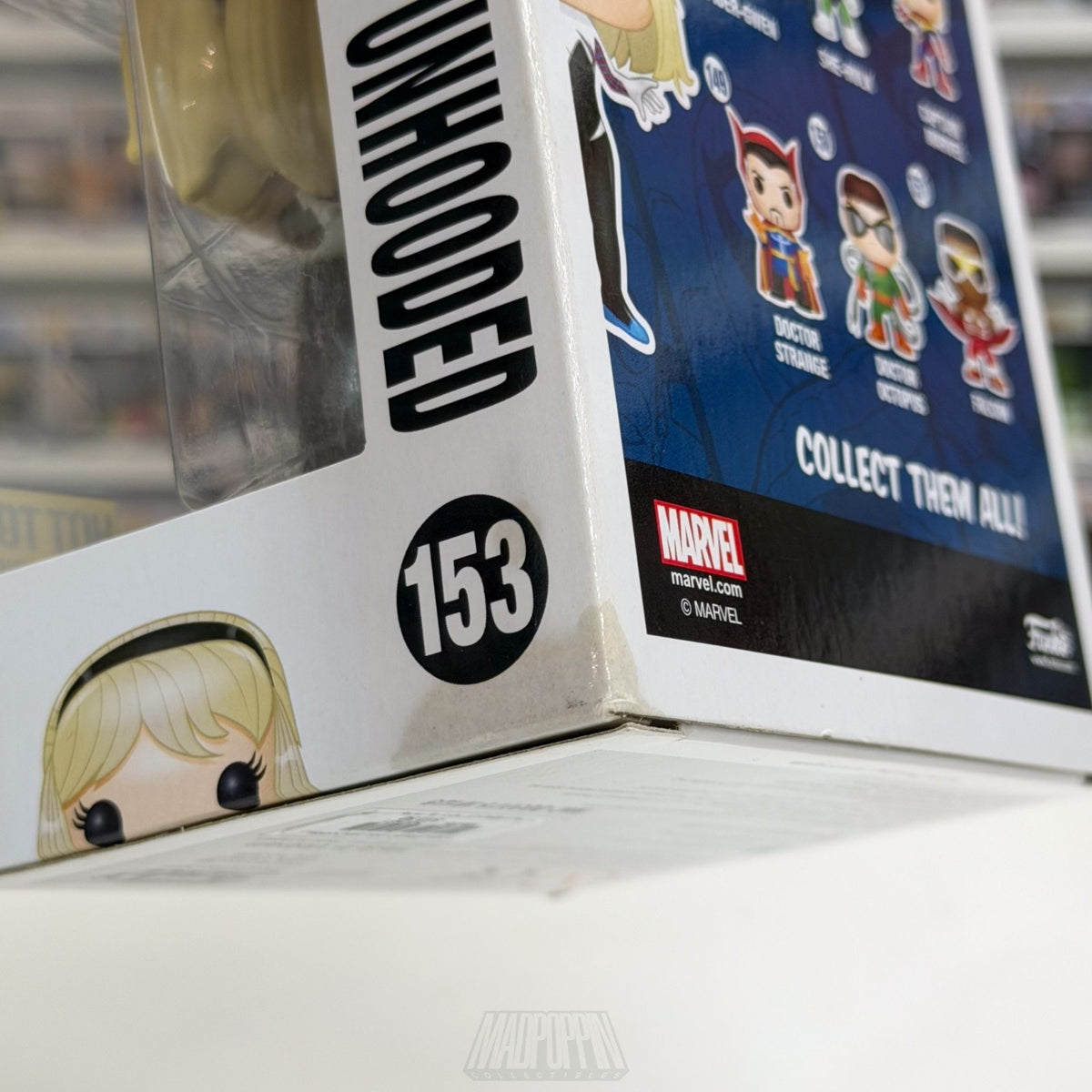 Funko Pop Marvel Spider-Gwen Unhooded Hot Topic 153 Spider-Woman Vinyl Figure