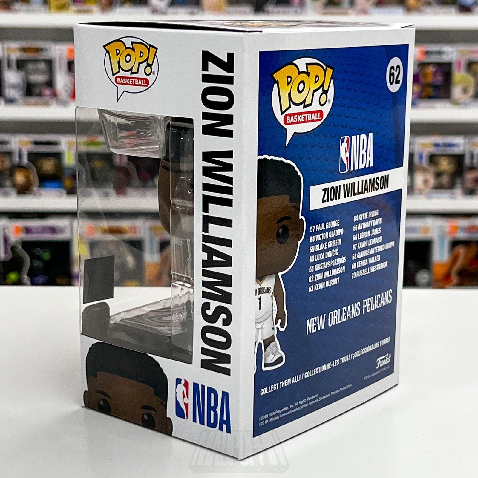 Funko Pop! NBA Zion Williamson #62 New Orleans Pelicans Vinyl Figure Collectible