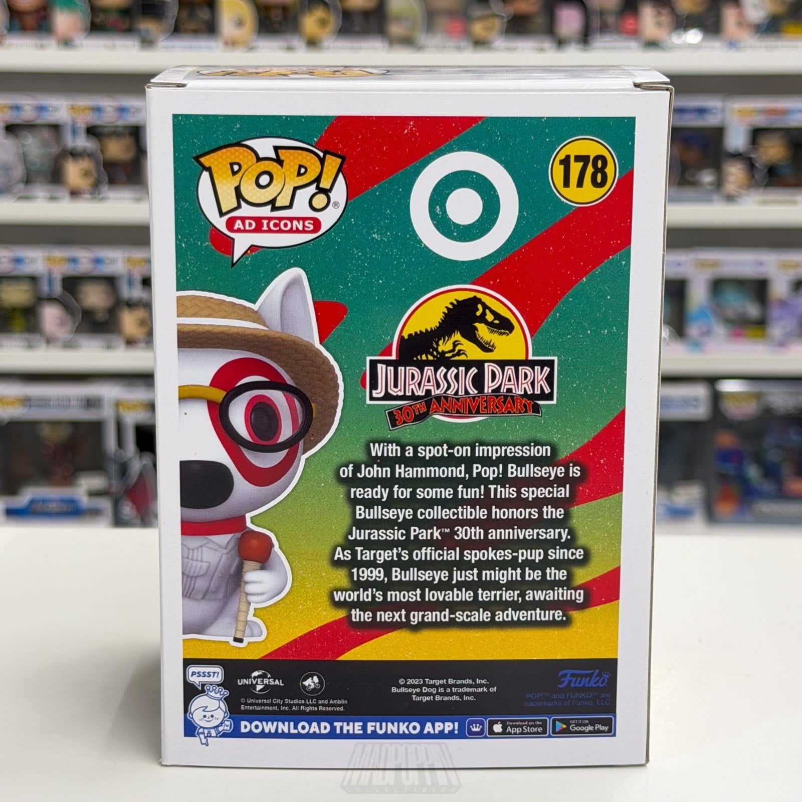 Funko Pop Ad Icons Bullseye John Hammond Target 178 Jurassic Park Vinyl Figure