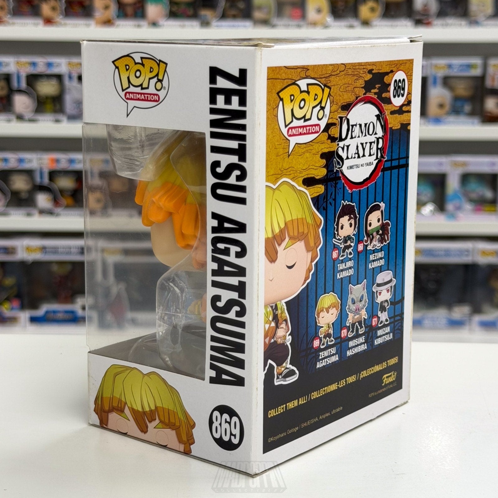 Funko Pop Anime Demon Slayer Zenitsu Agatsuma 869 Japan Manga Toy Vinyl Figure