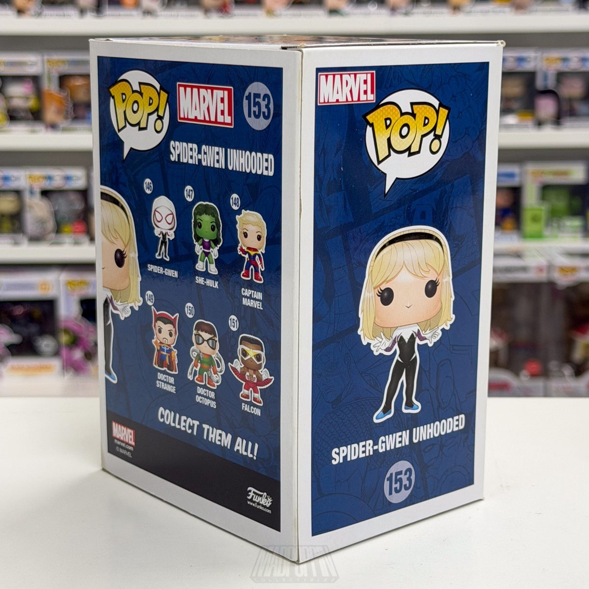 Funko Pop Marvel Spider-Gwen Unhooded Hot Topic 153 Spider-Woman Vinyl Figure