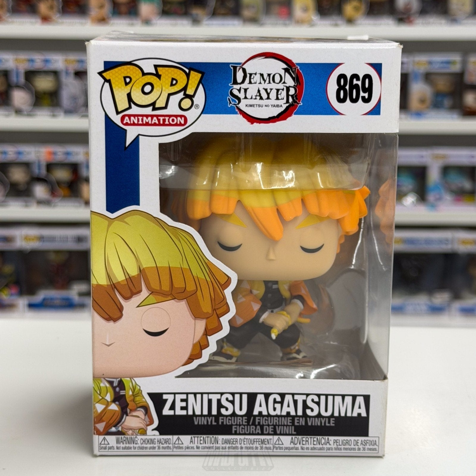 Funko Pop Anime Demon Slayer Zenitsu Agatsuma 869 Japan Manga Toy Vinyl Figure