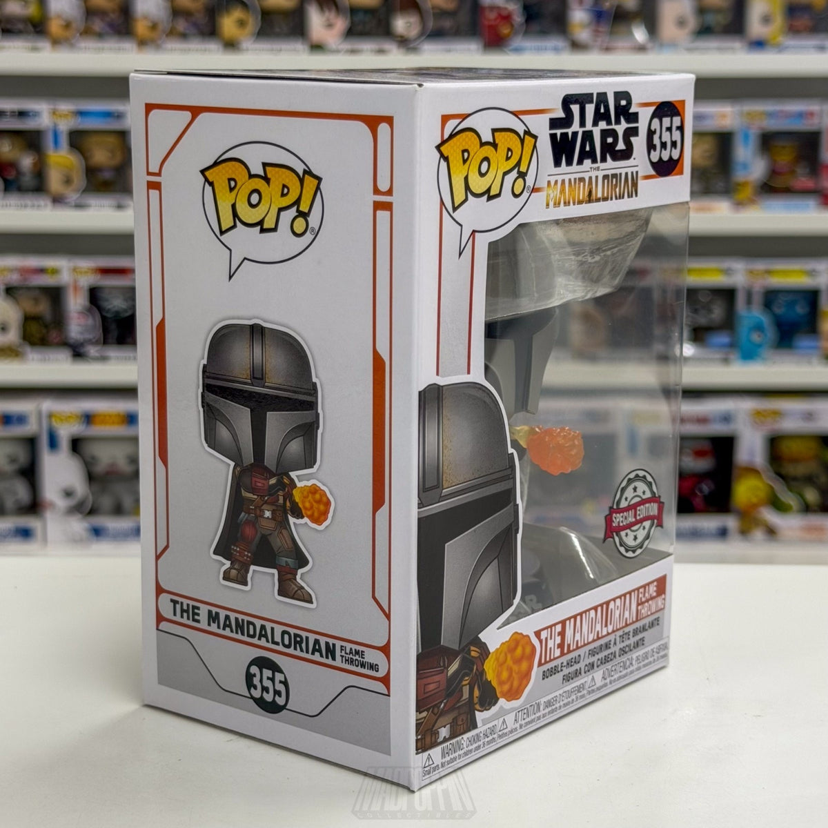 Funko Pop Star Wars Mandalorian Flame Throwing Special Edition 355 Vinyl Figure