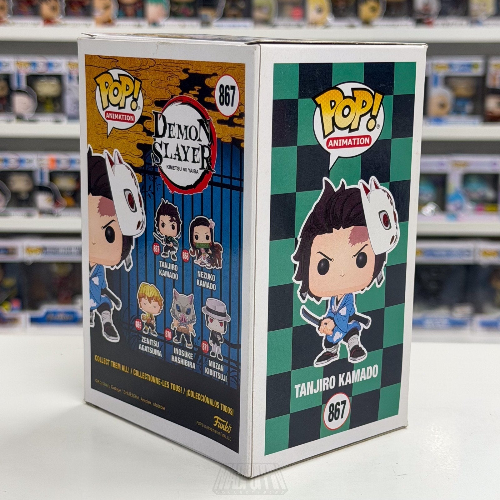 Funko Pop Anime Demon Slayer Tanjiro Kamado OG Blue Sword Hot Topic 867 Figure