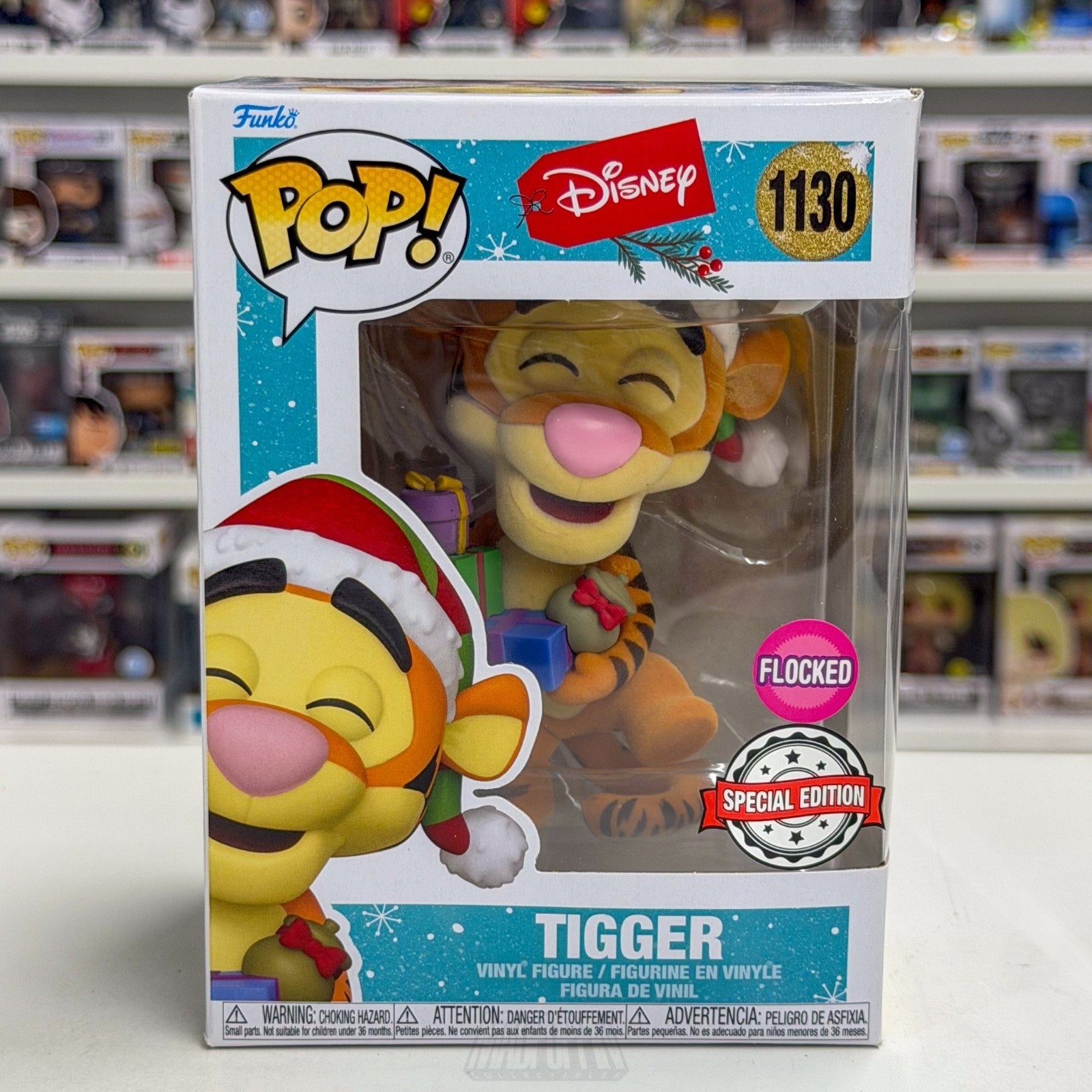 Funko Pop Disney Winnie the Pooh Tigger Flocked Santa Hat 1130 Toy Vinyl Figure