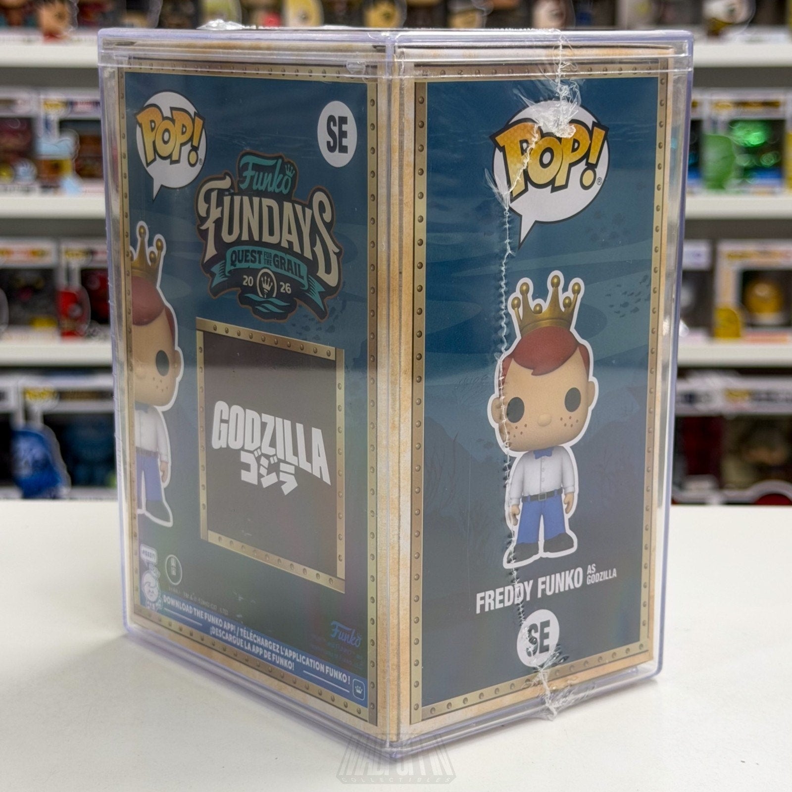Funko Pop Fundays Freddy Godzilla Sketch SE Quest Grail SDCC 2026 CON STICKER