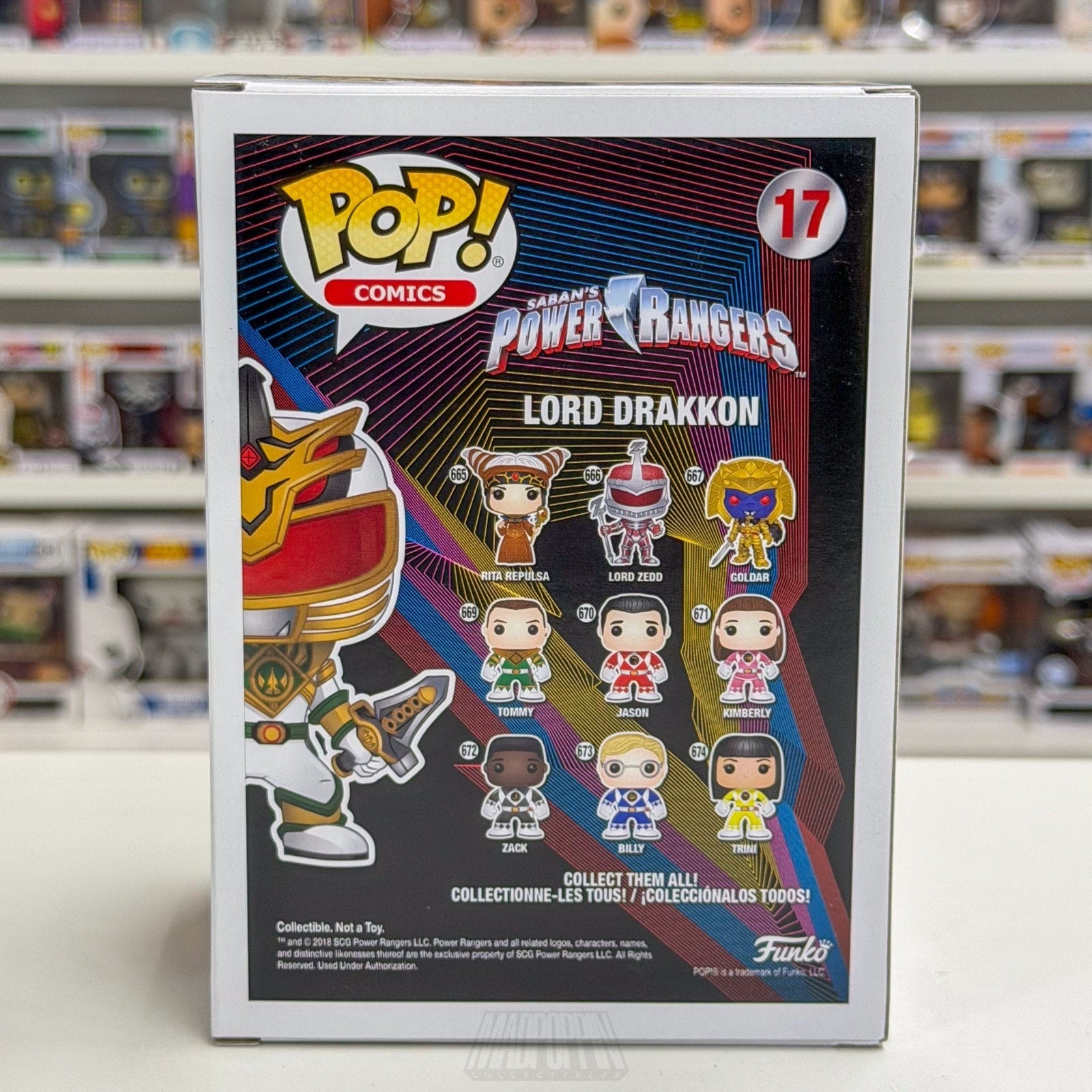 Funko Pop Comics Power Rangers Lord Drakkon PX 17 MMPR Villain Toy Vinyl Figure