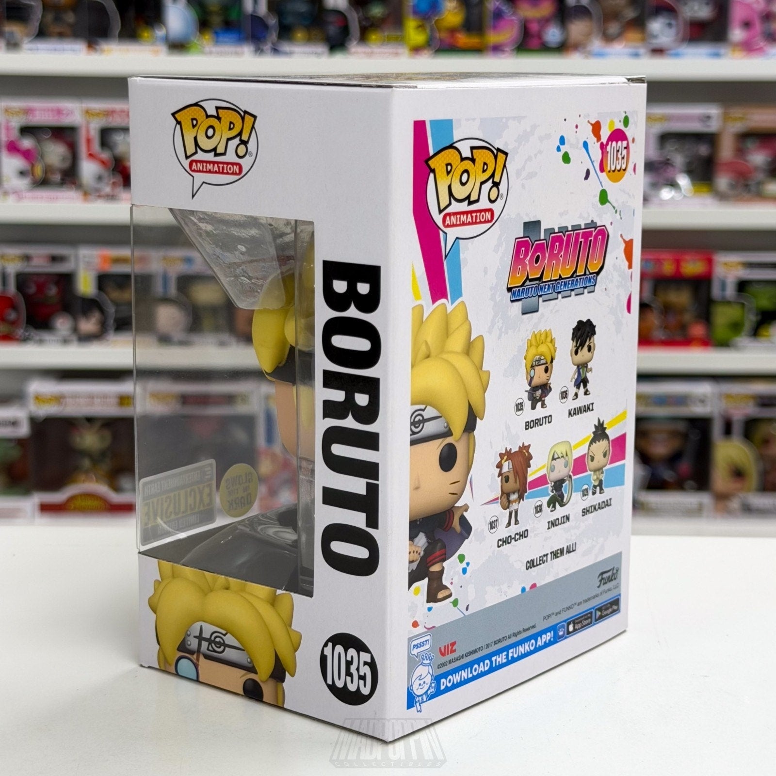 Funko Pop Anime Boruto Naruto Next Gen Glow Entertainment Earth 1035 Toy Figure