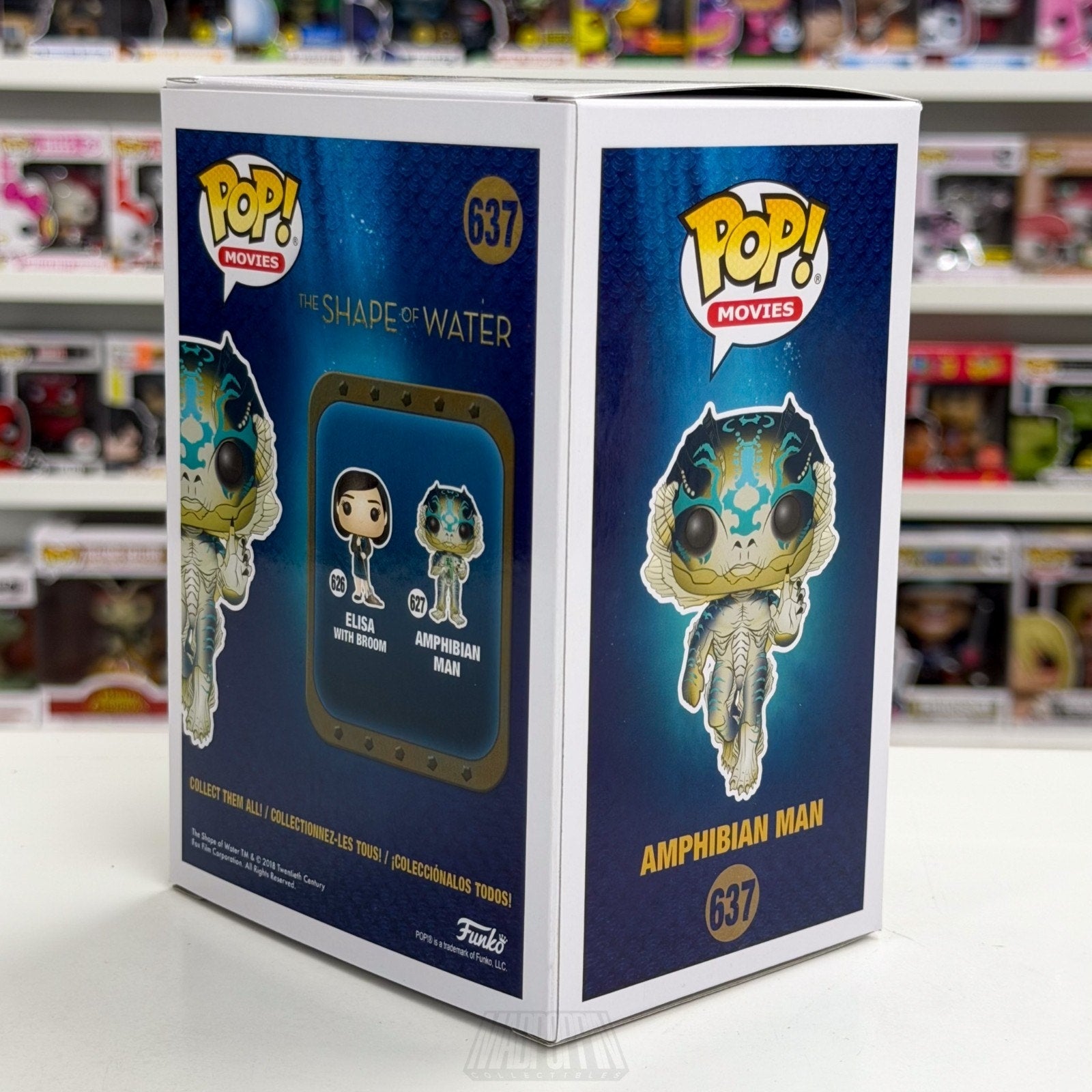 Funko Pop Movies Shape of Water Amphibian Man 637 Dark Fantasy Toy Vinyl Figure