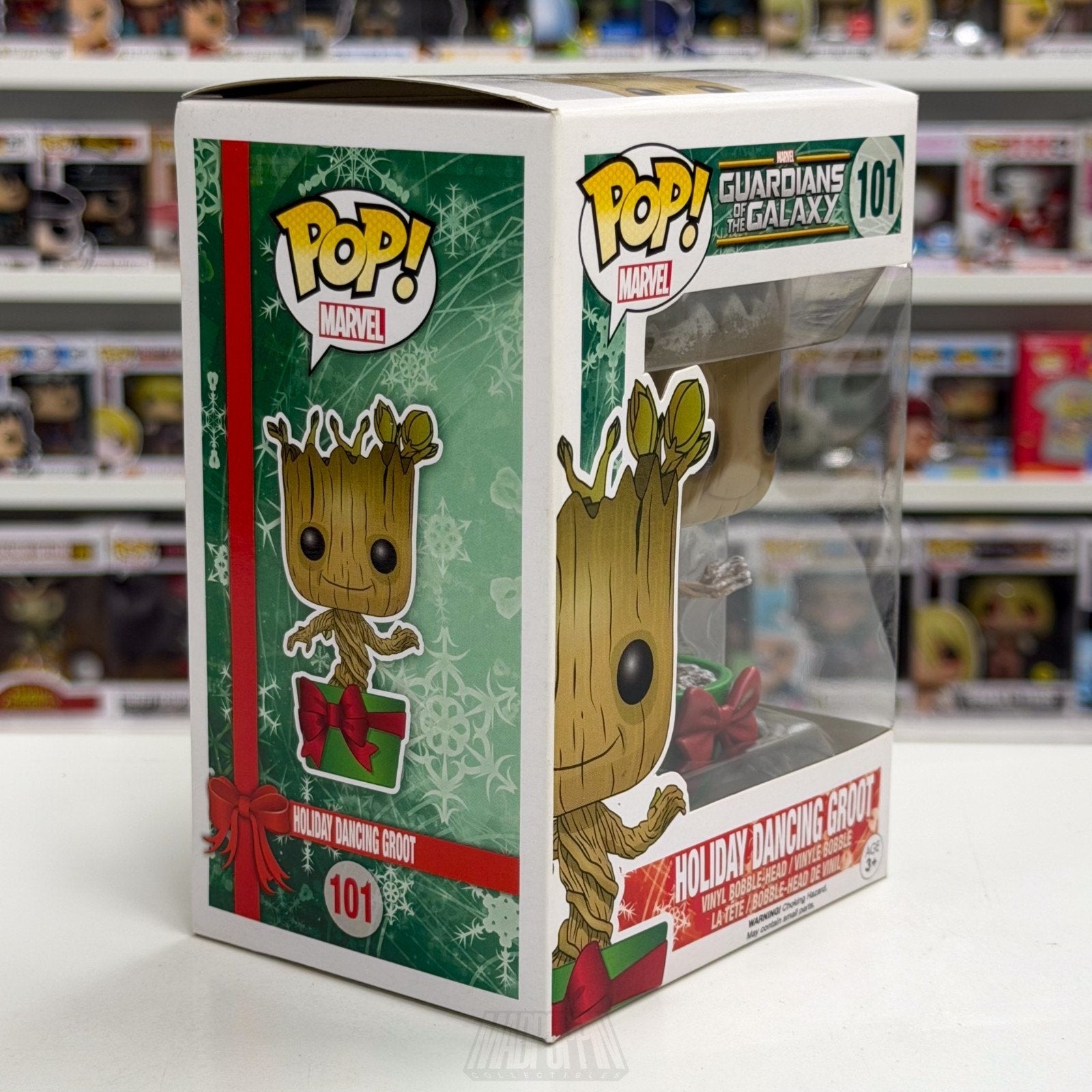 Funko Pop Marvel Guardians of the Galaxy Holiday Dancing Groot 101 Vinyl Figure