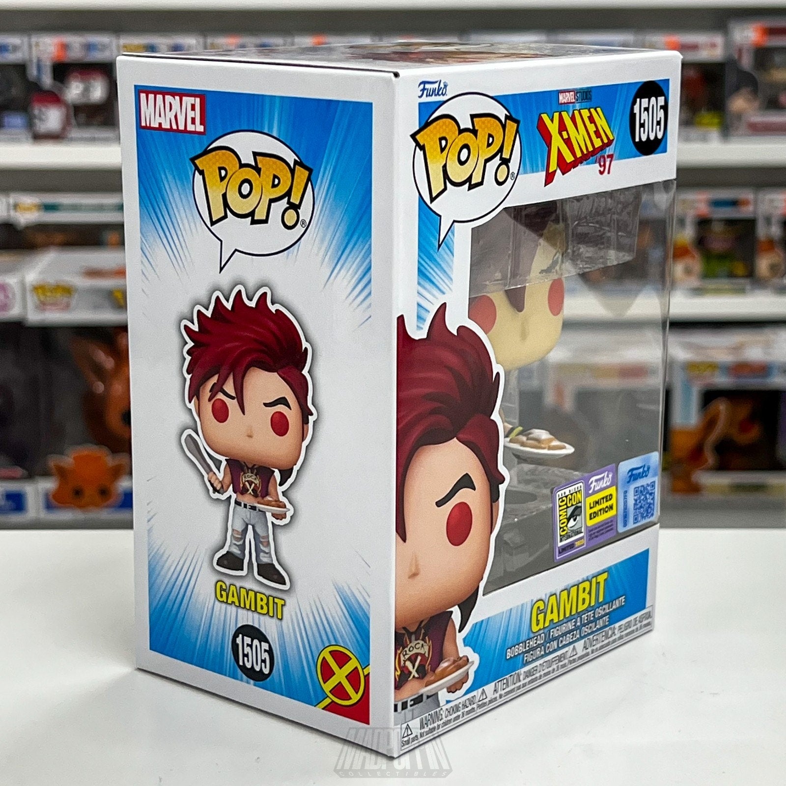 Funko Pop Marvel X-Men 97 Gambit Crop Top SDCC 1505 Official Con Sticker Figure