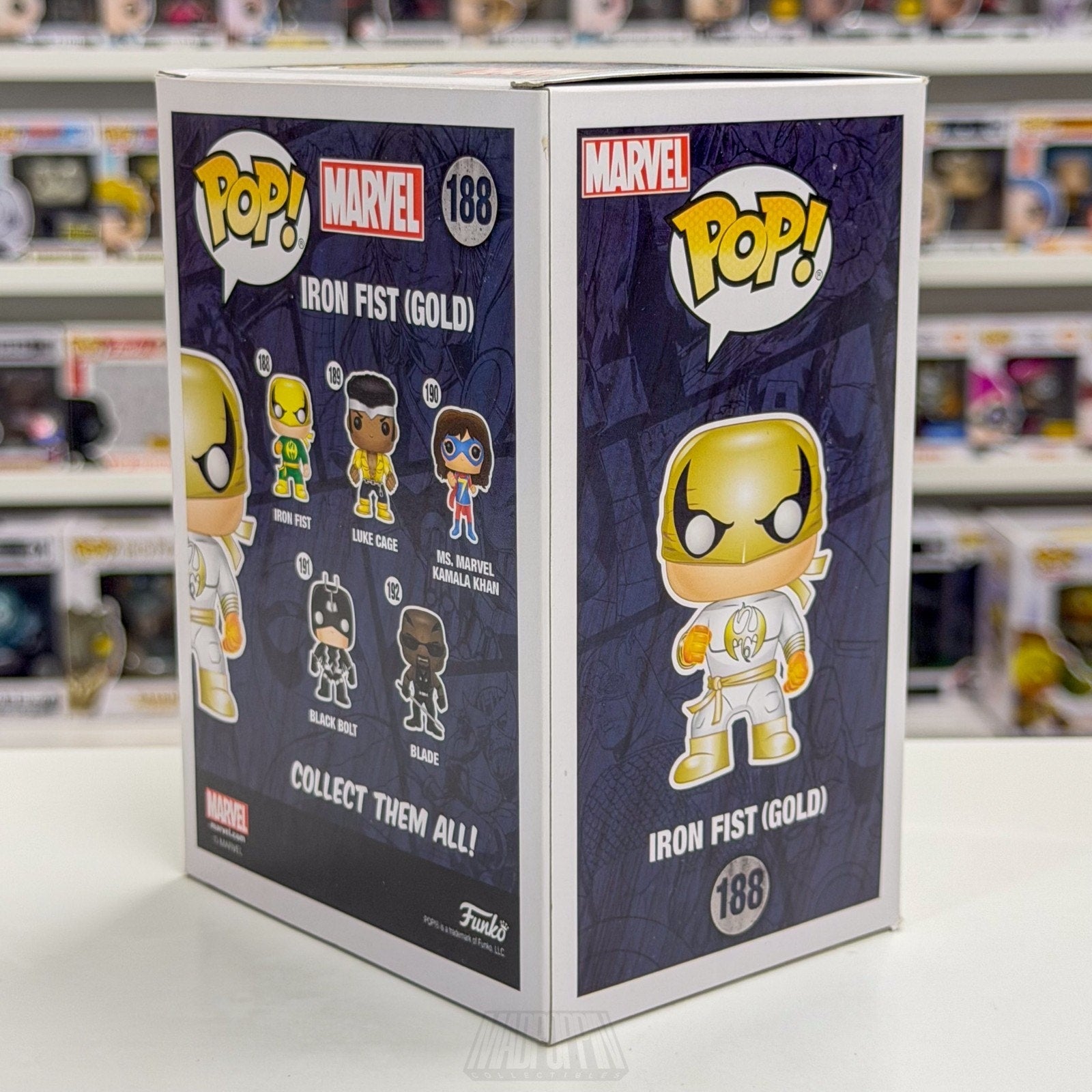 Funko Pop Marvel Iron Fist Gold PX 188 Danny Rand Martial Artist Vinyl Figure