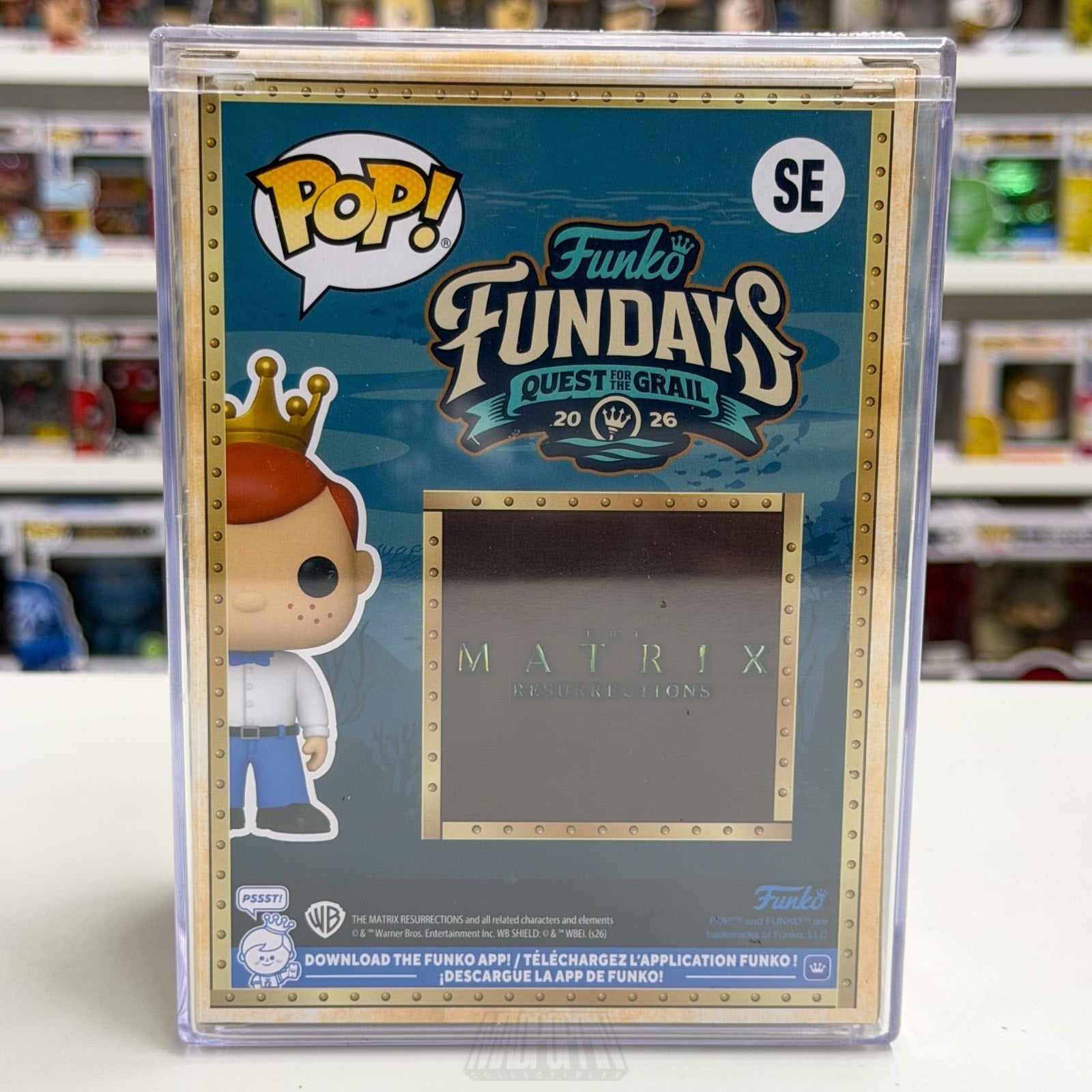 Funko Pop Fundays Freddy Neo Matrix Glow SE Grail 500 PCS SDCC 2026 CON STICKER