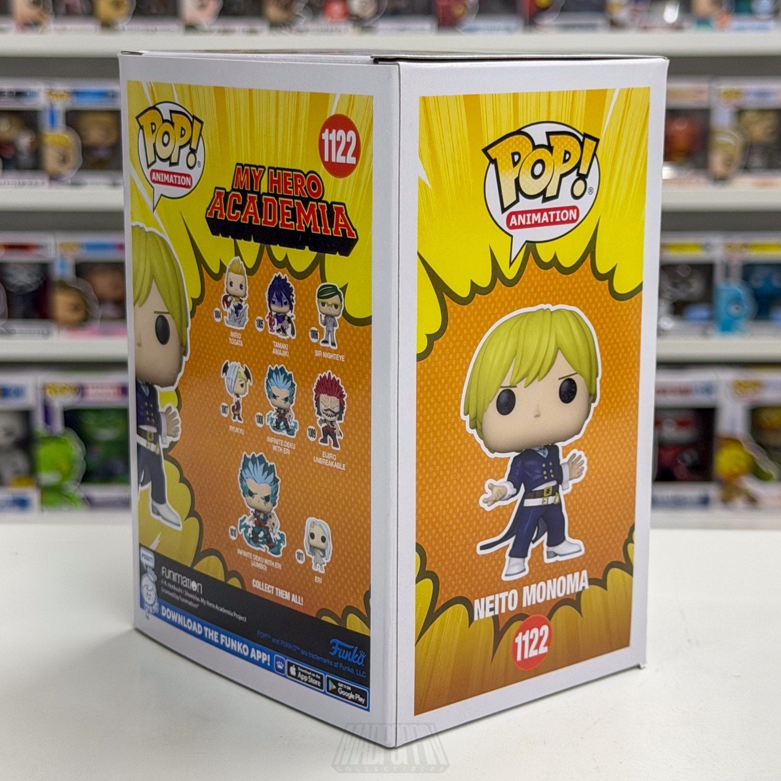 Funko Pop Anime My Hero Academia Neito Monoma Hot Topic 1122 Manga Vinyl Figure