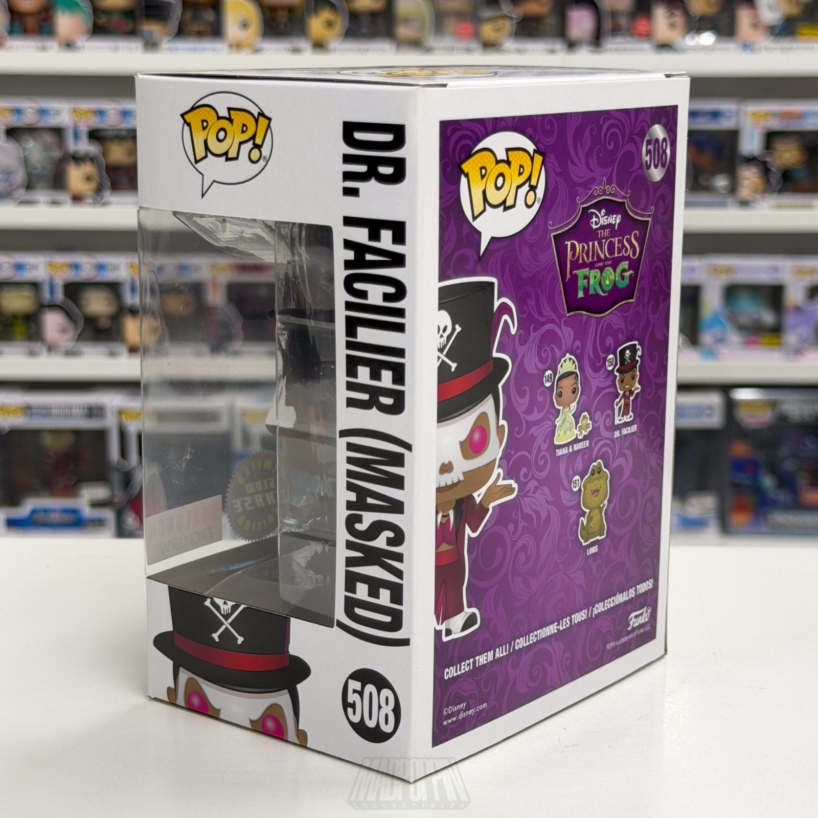 Funko Pop Disney Princess & The Frog Dr Facilier Masked BoxLunch Glow Chase 508