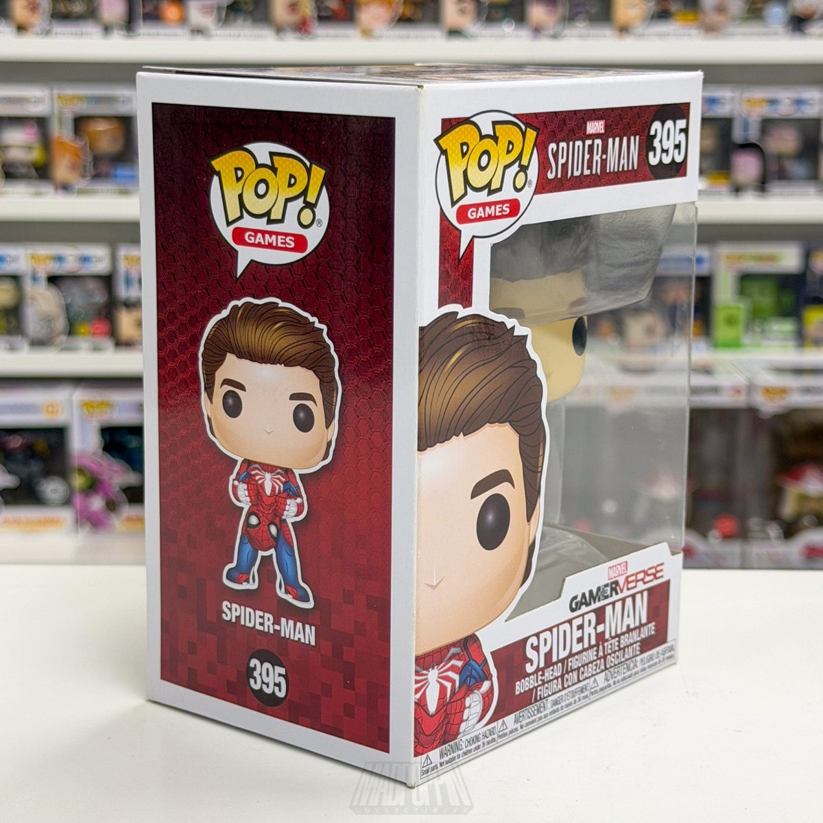 Funko Pop Marvel GamerVerse Spider-Man Peter Parker Unmasked 395 Vinyl Figure
