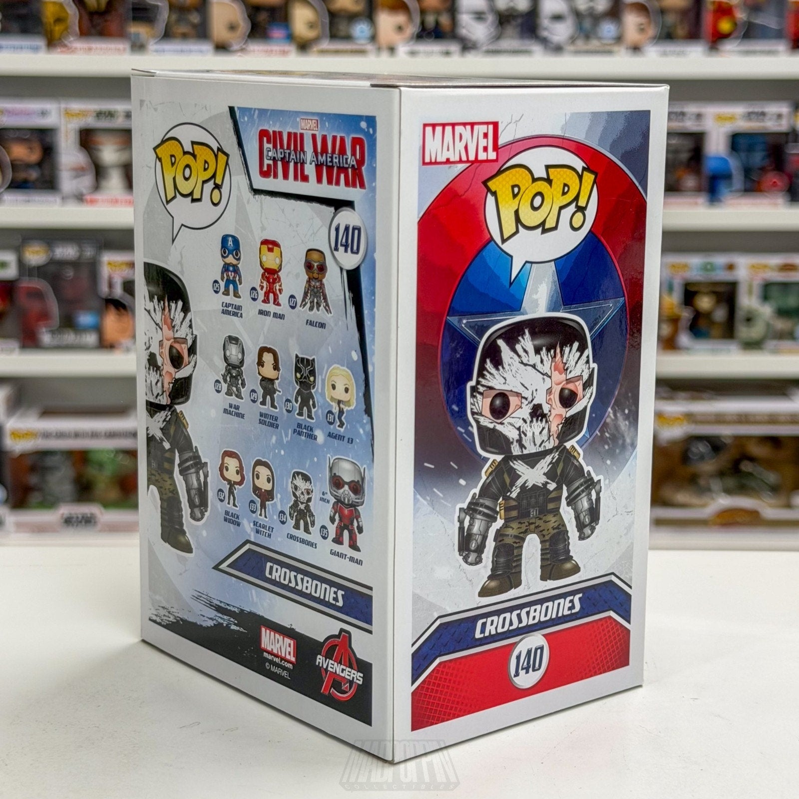 Funko Pop Marvel Civil War Crossbones Battle Damage Target 140 Toy Vinyl Figure