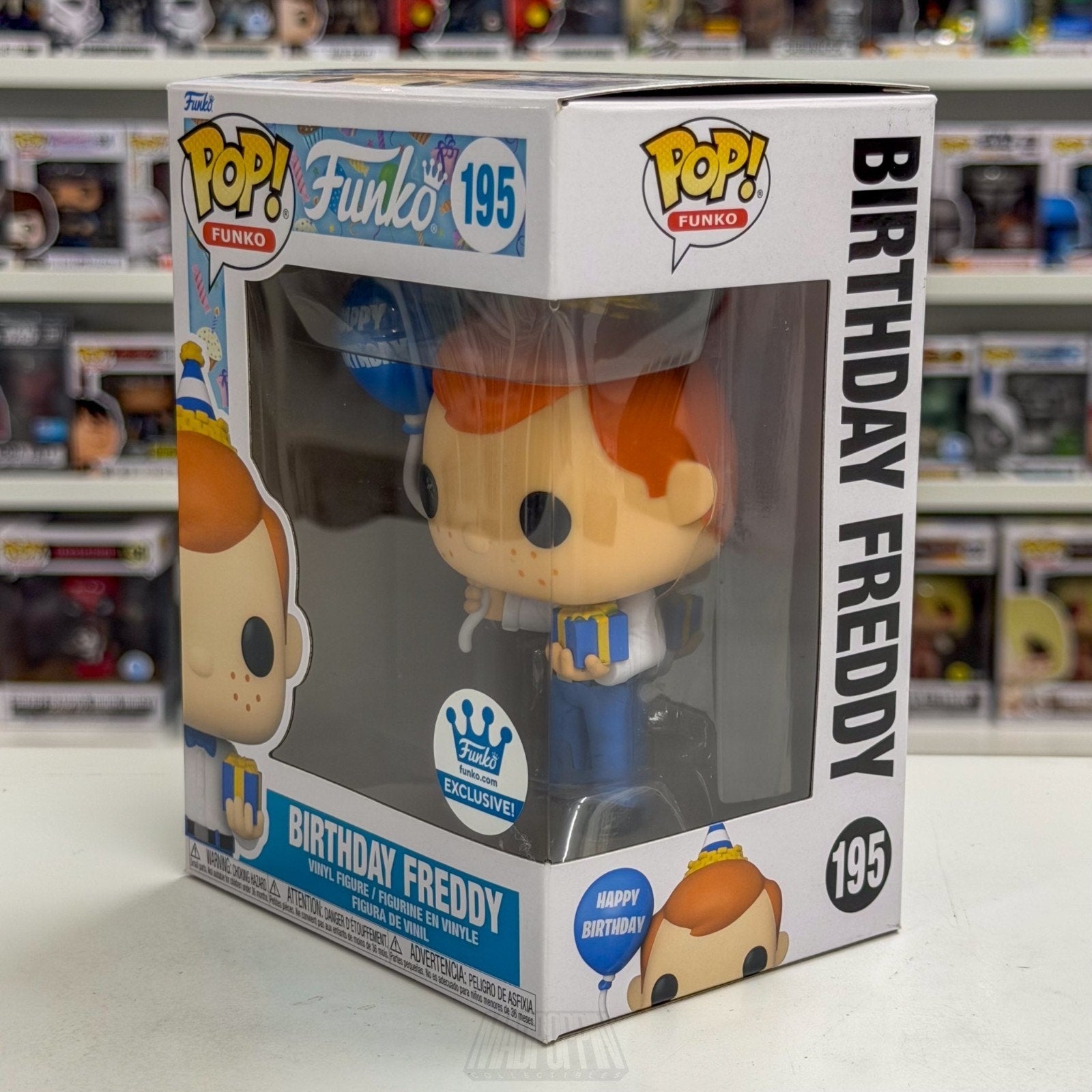 Funko Pop Birthday Freddy w/Balloon & Gift Exclusive 195 Mascot Toy Vinyl Figure